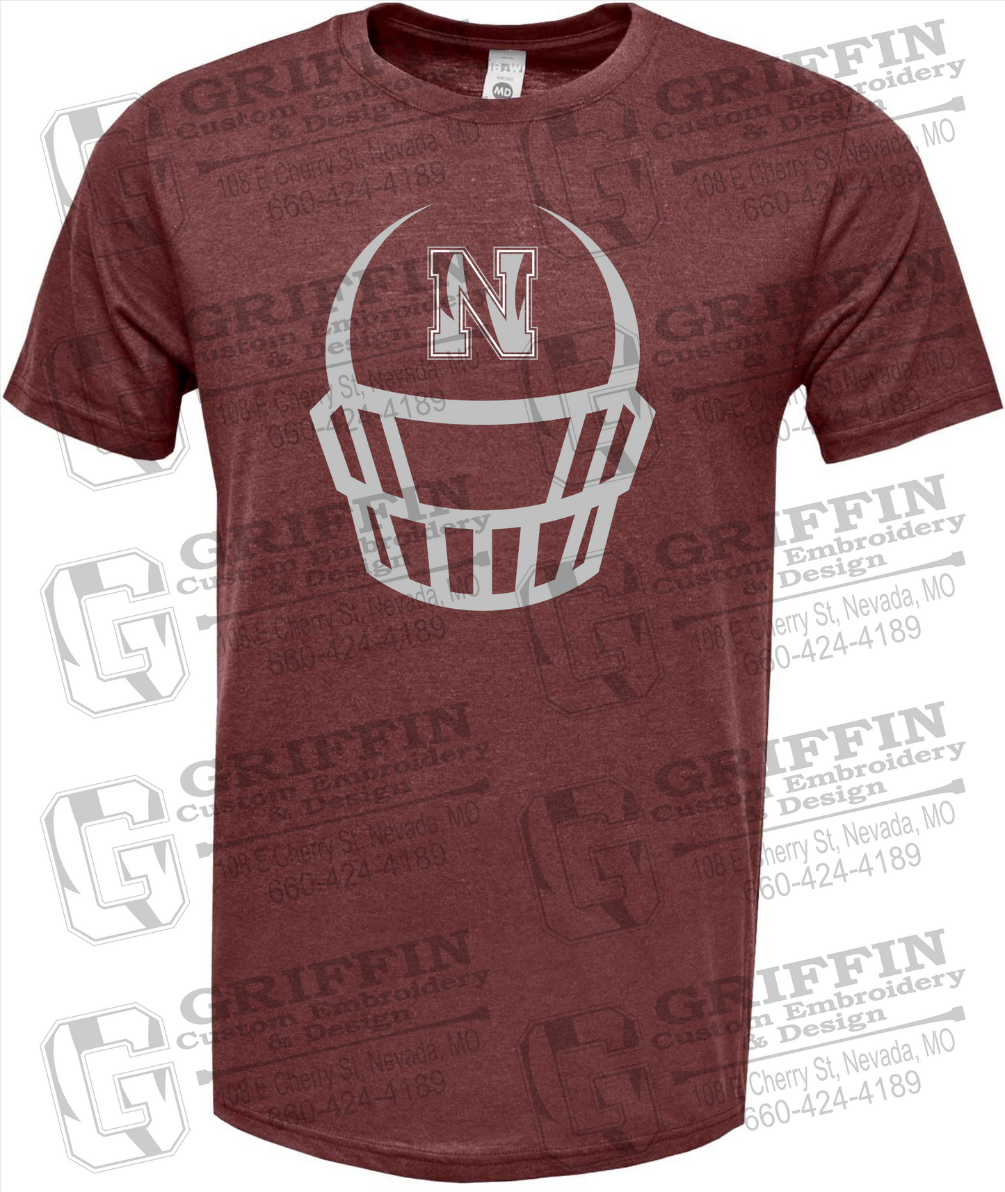 Soft-Tek Short Sleeve T-Shirt - Football - Nevada Tigers 22-P