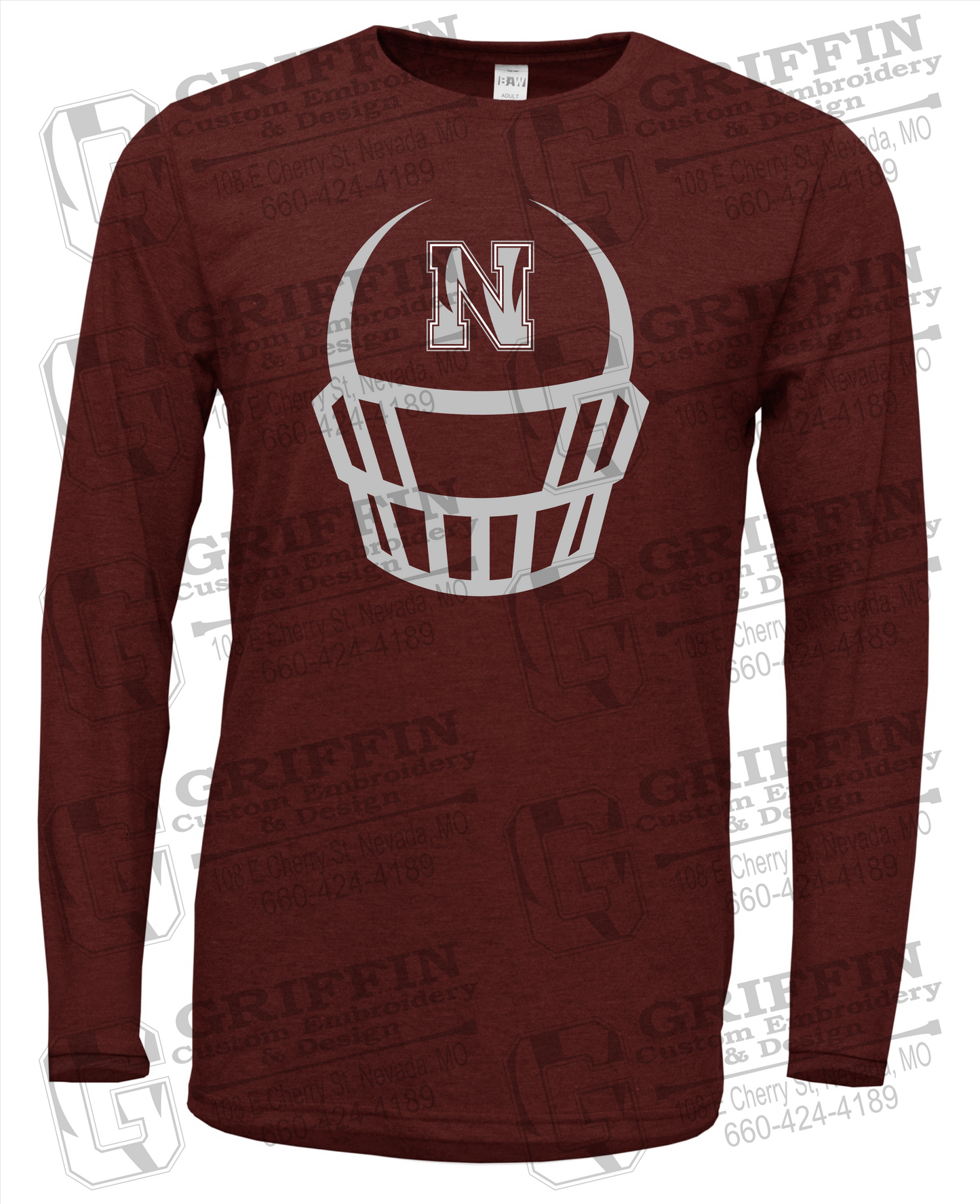 Soft-Tek Long Sleeve T-Shirt - Football - Nevada Tigers 22-P