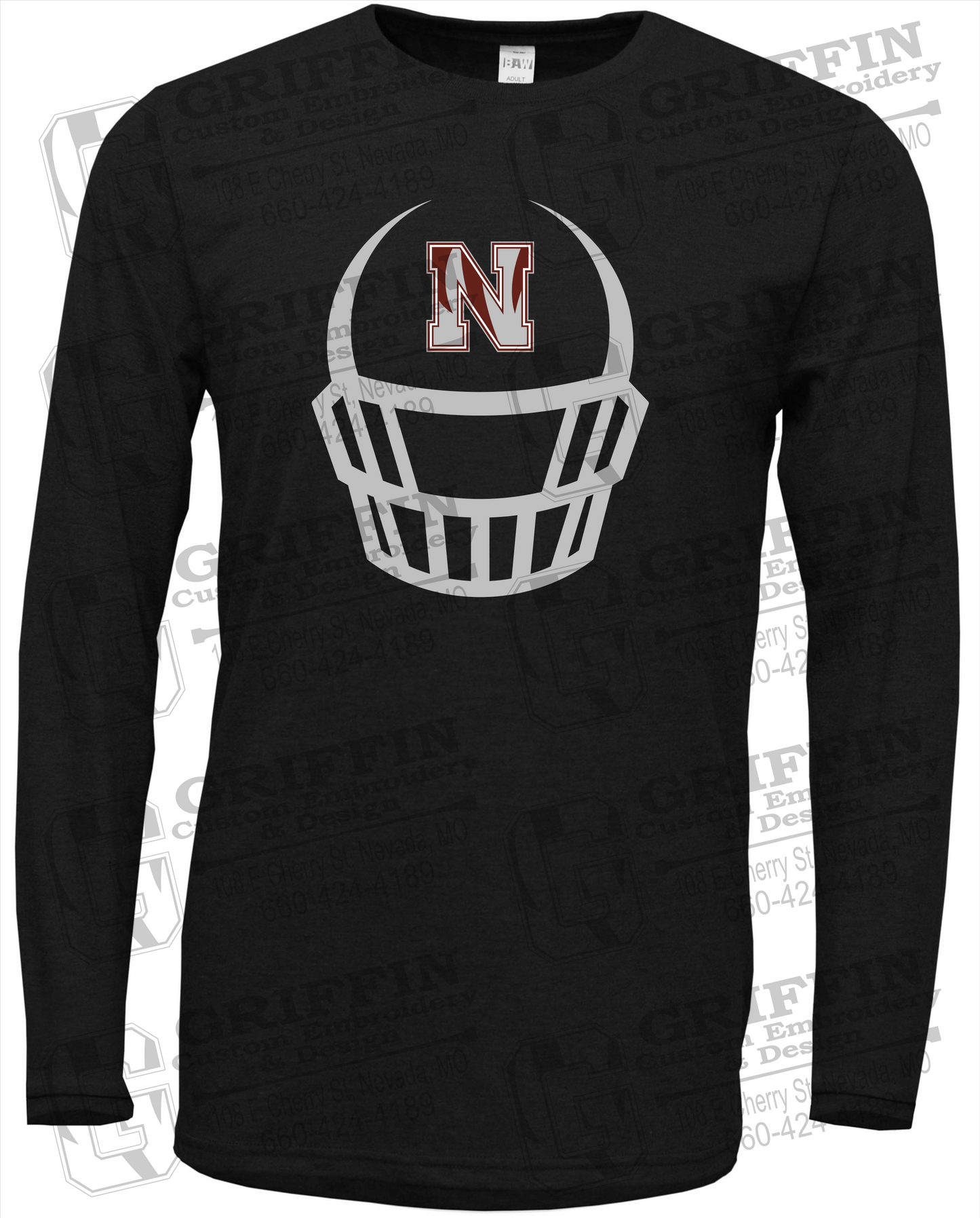 Soft-Tek Long Sleeve T-Shirt - Football - Nevada Tigers 22-P