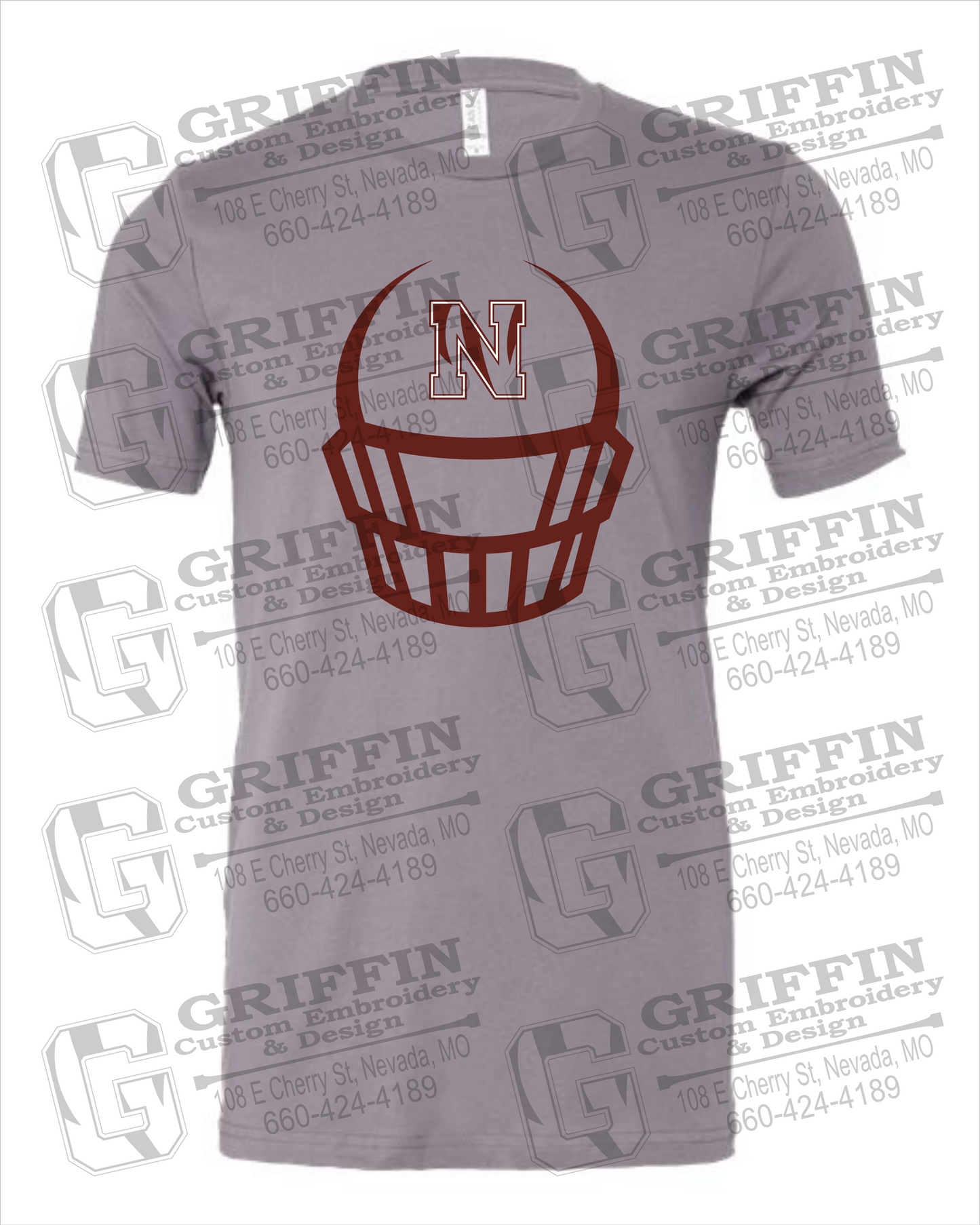 Nevada Tigers 22-P 100% Cotton Short Sleeve T-Shirt - Football