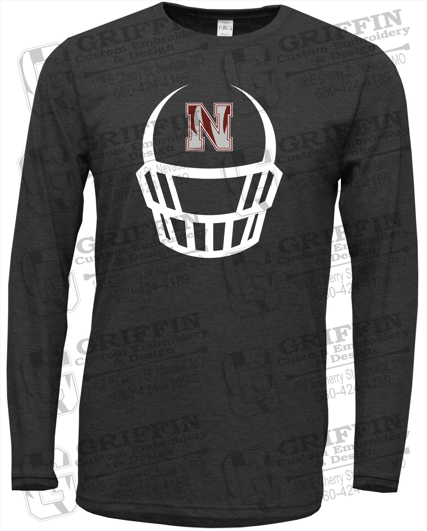 Soft-Tek Long Sleeve T-Shirt - Football - Nevada Tigers 22-P