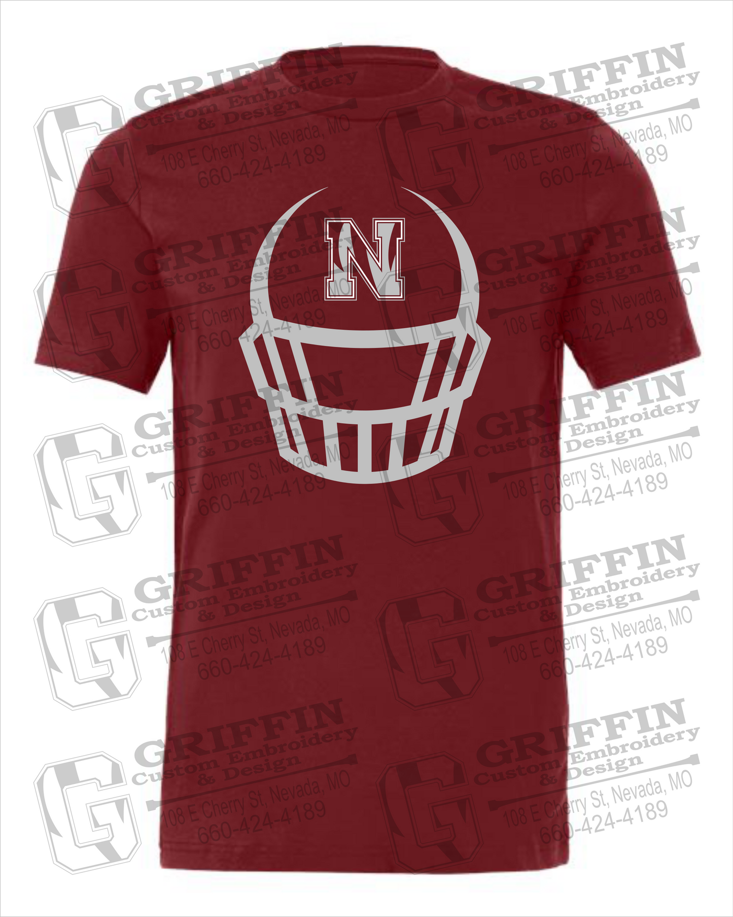 Nevada Tigers 22-P 100% Cotton Short Sleeve T-Shirt - Football