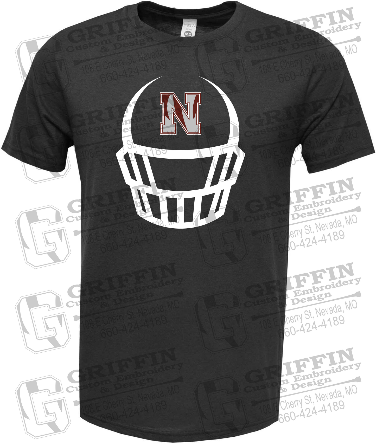 Soft-Tek Short Sleeve T-Shirt - Football - Nevada Tigers 22-P