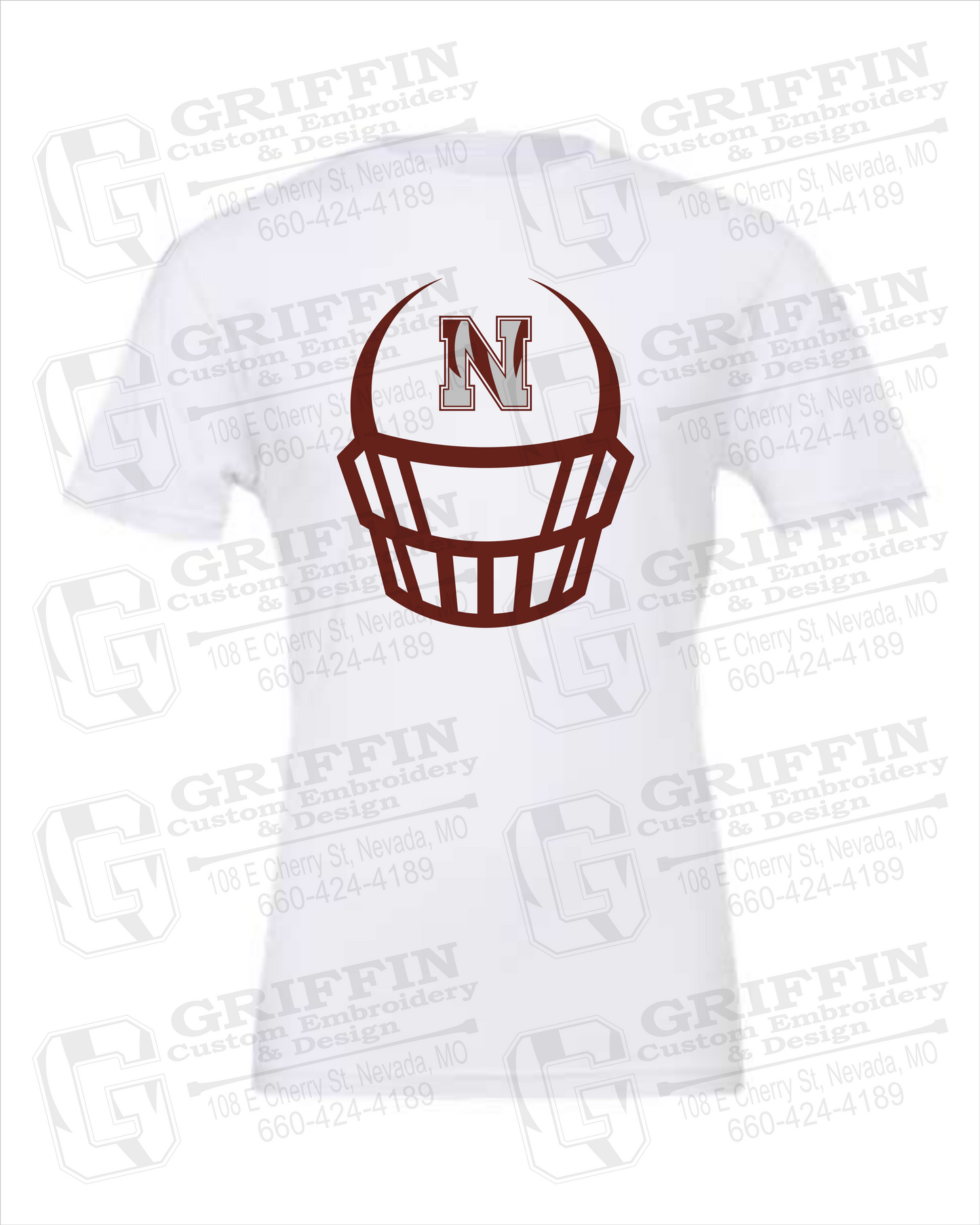 Nevada Tigers 22-P 100% Cotton Short Sleeve T-Shirt - Football