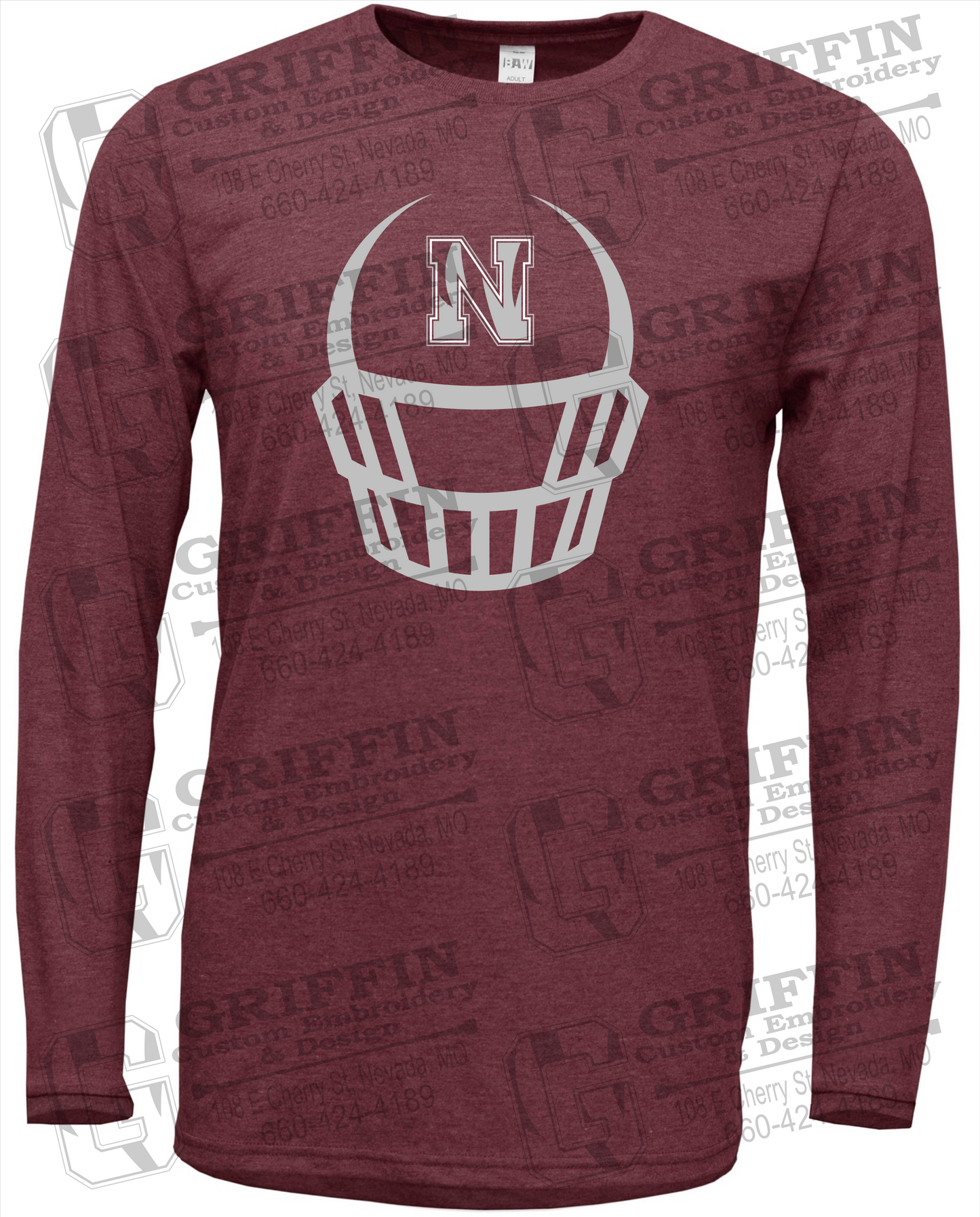 Soft-Tek Long Sleeve T-Shirt - Football - Nevada Tigers 22-P