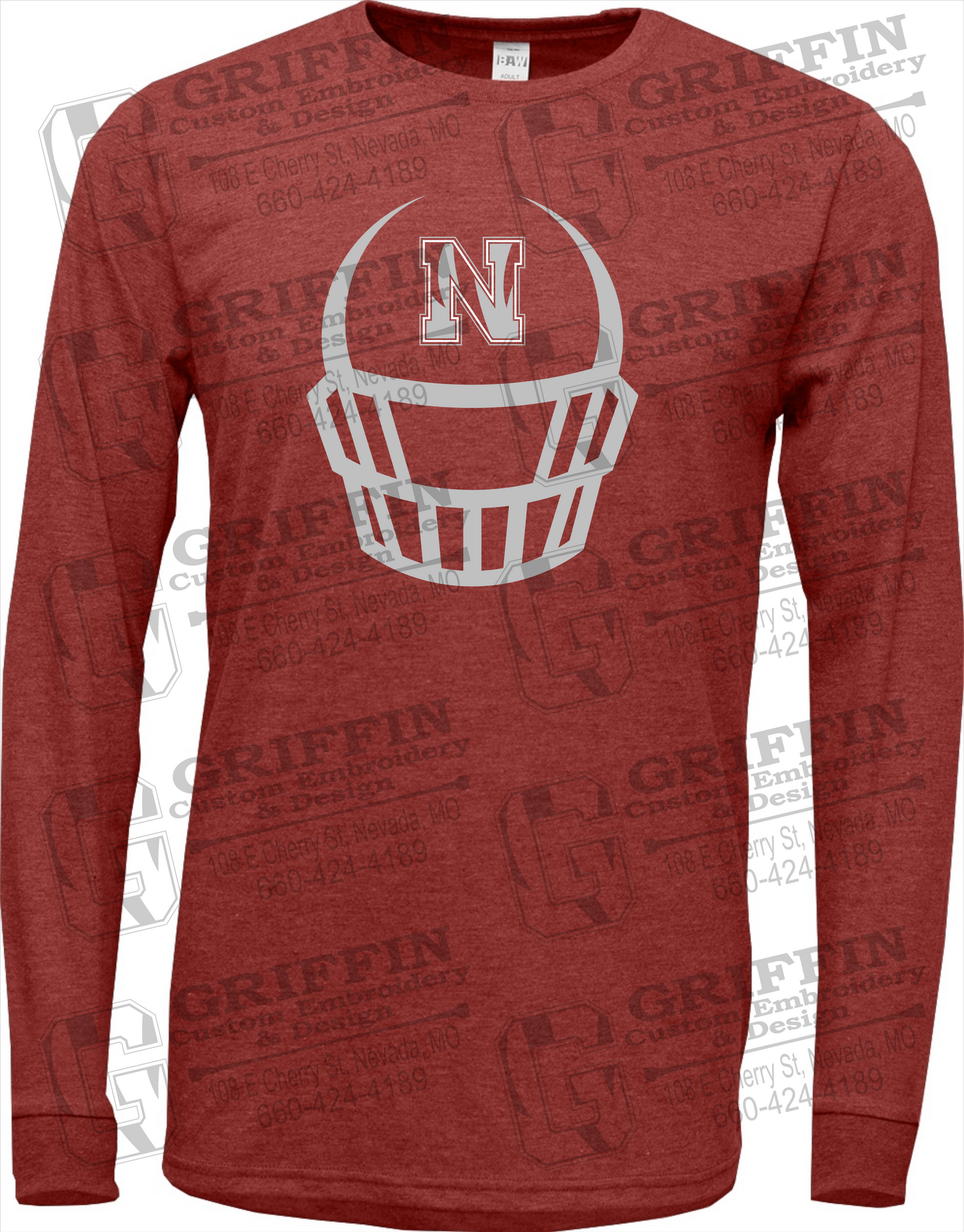 Soft-Tek Long Sleeve T-Shirt - Football - Nevada Tigers 22-P