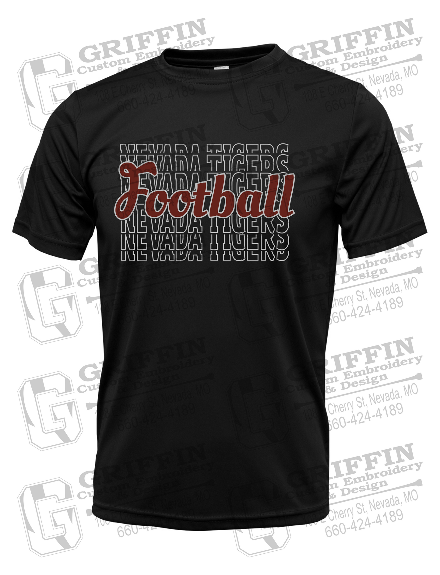 Dry-Fit Short Sleeve T-Shirt - Football - Nevada Tigers 22-R