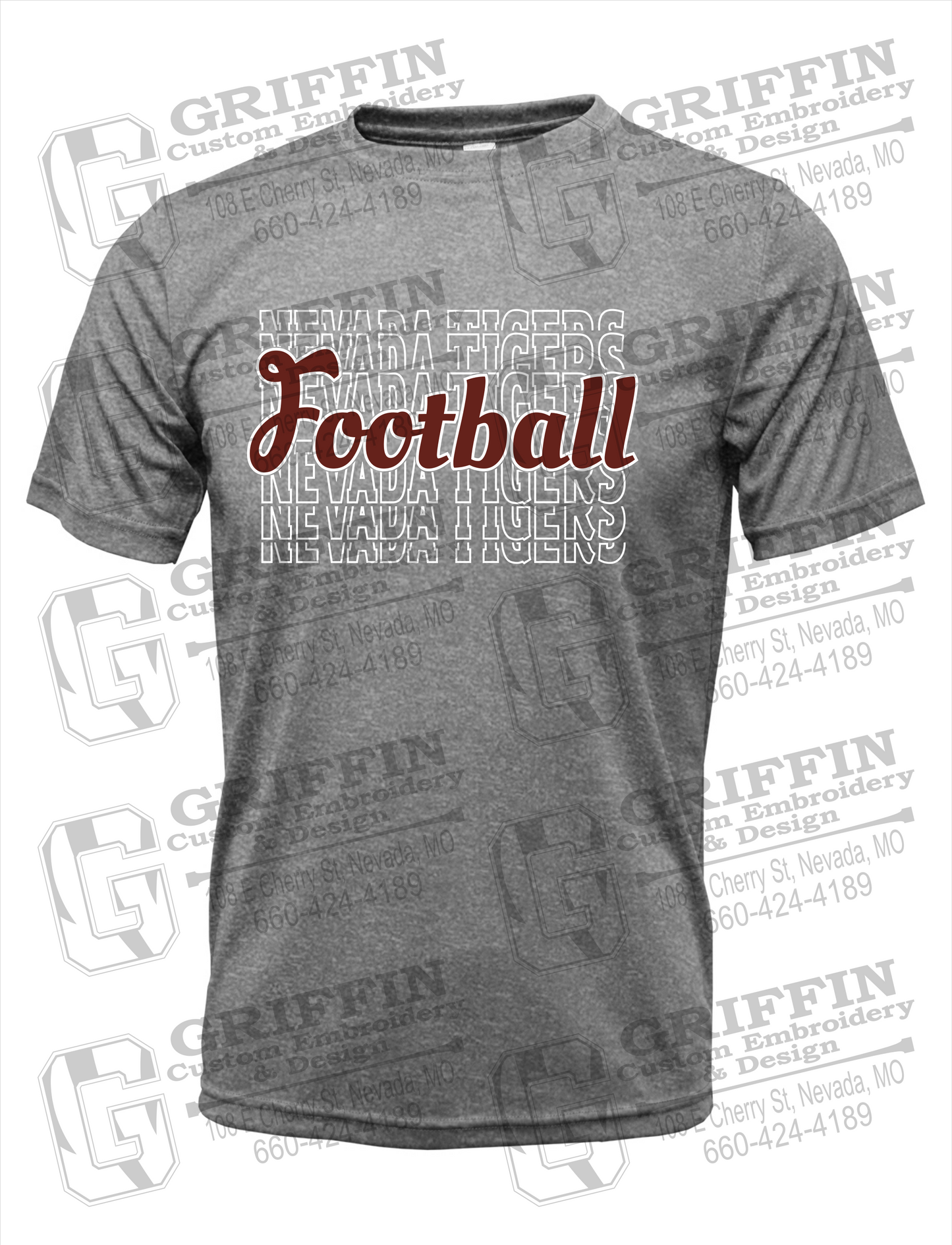 Dry-Fit Short Sleeve T-Shirt - Football - Nevada Tigers 22-R