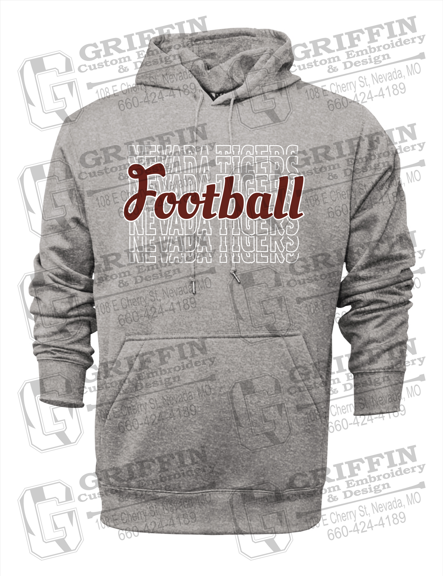Performance Fleece Hoodie - Football - Nevada Tigers 22-R