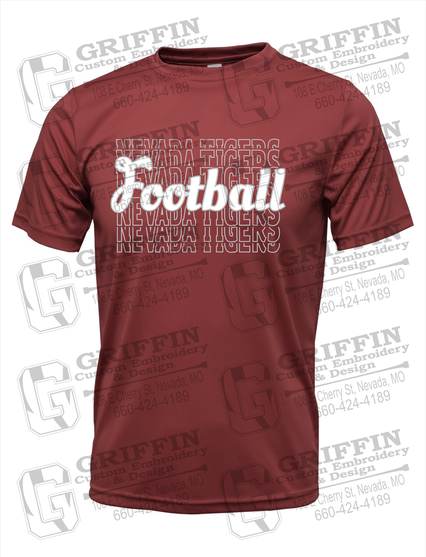 Dry-Fit Short Sleeve T-Shirt - Football - Nevada Tigers 22-R