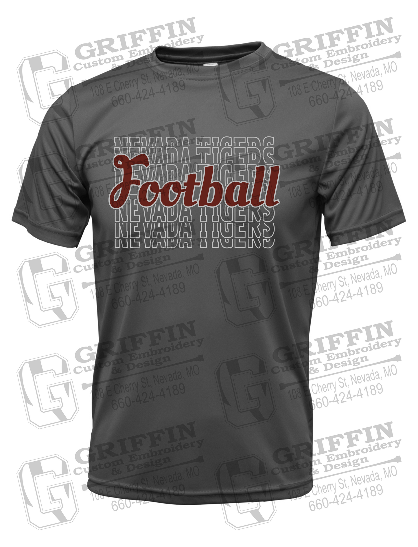 Dry-Fit Short Sleeve T-Shirt - Football - Nevada Tigers 22-R