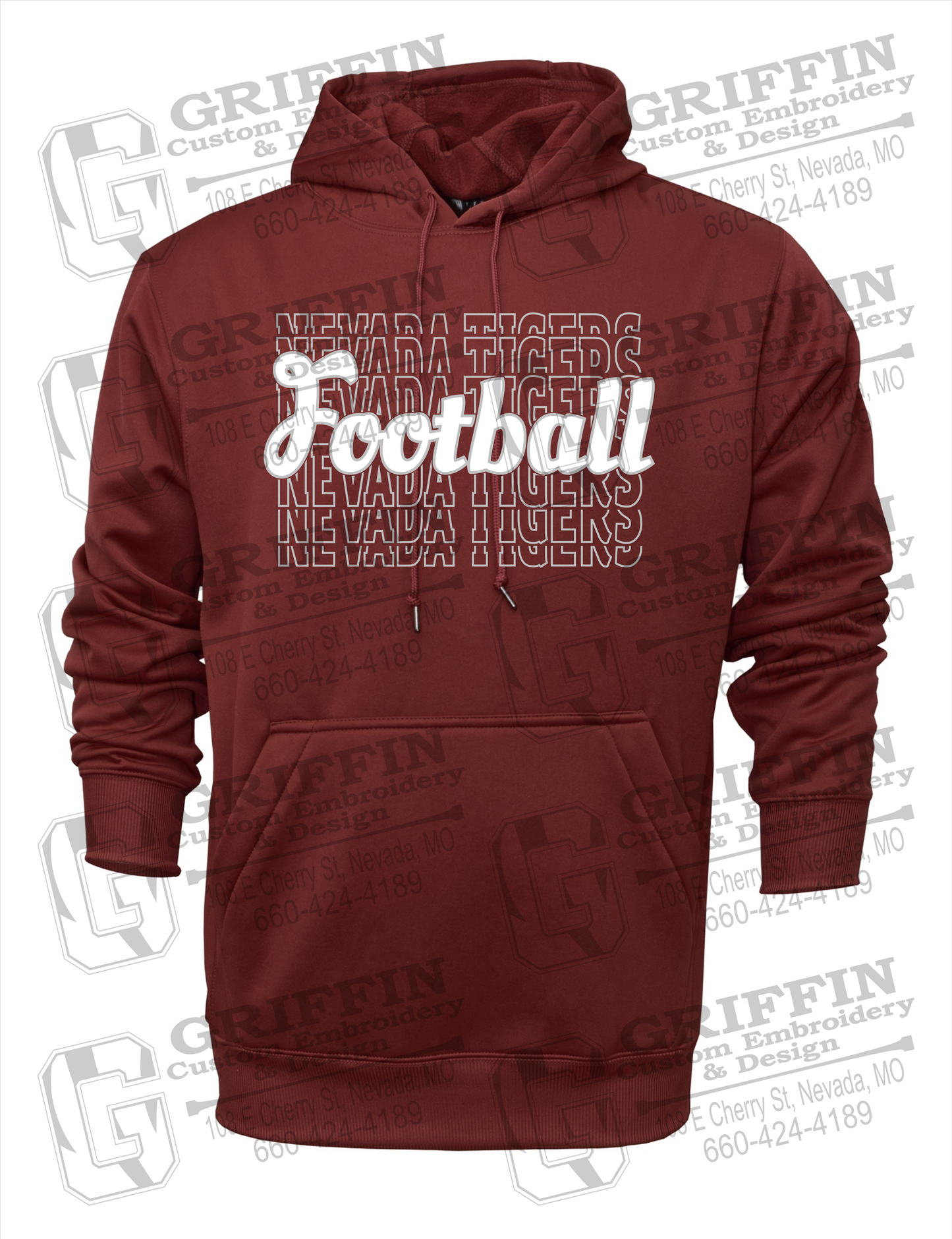 Performance Fleece Hoodie - Football - Nevada Tigers 22-R