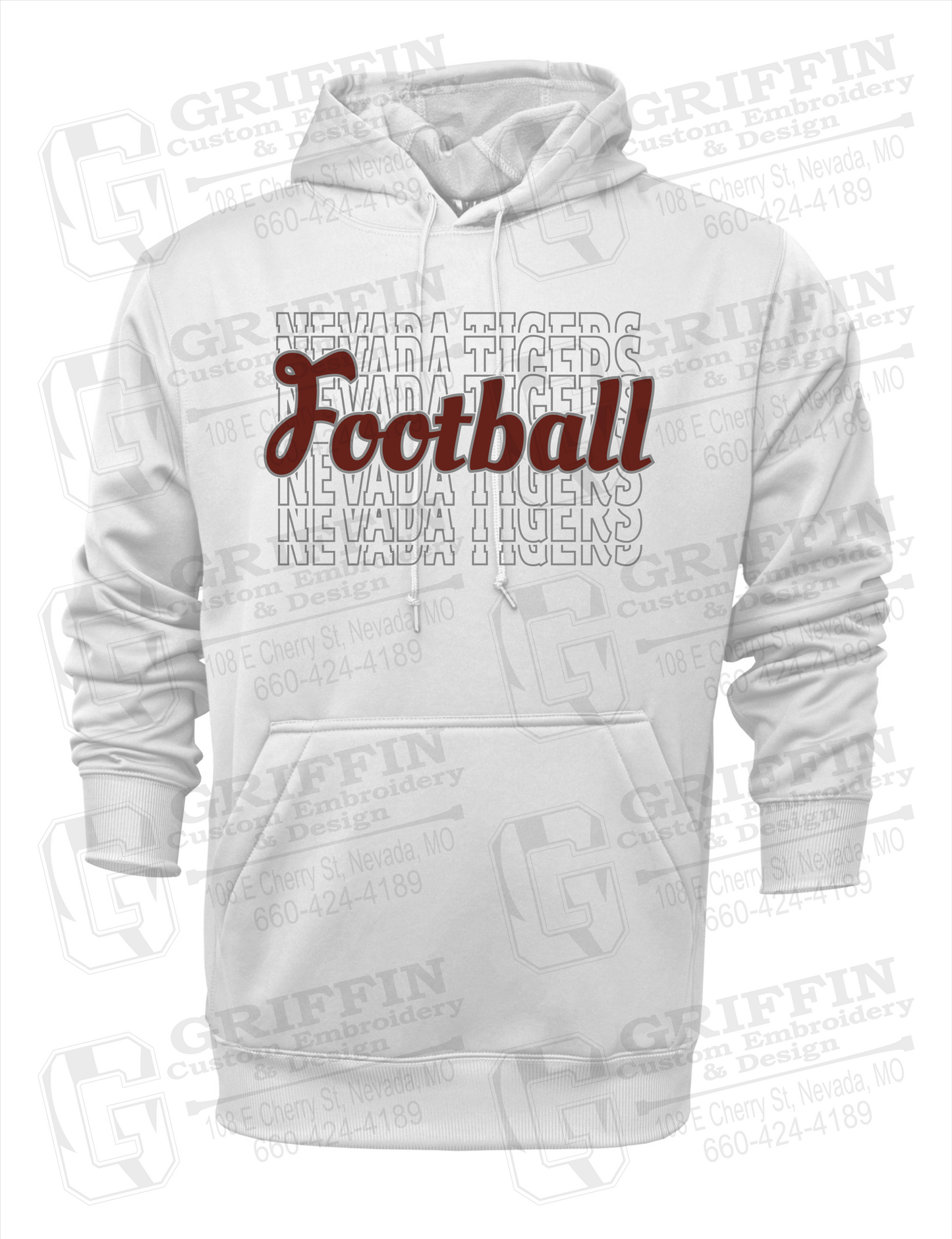 Performance Fleece Hoodie - Football - Nevada Tigers 22-R