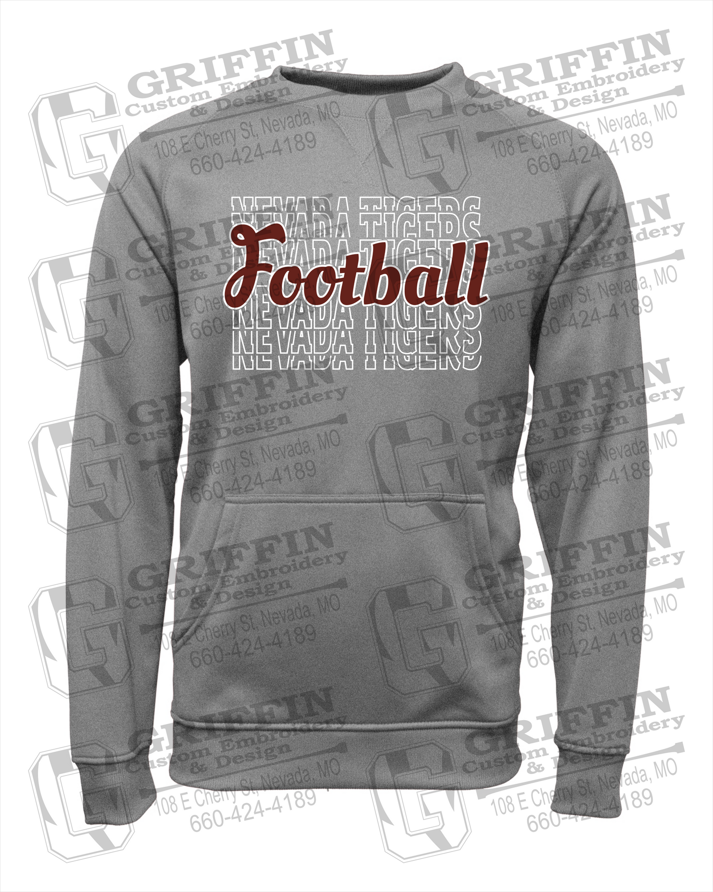Performance Fleece Sweatshirt - Football - Nevada Tigers 22-R