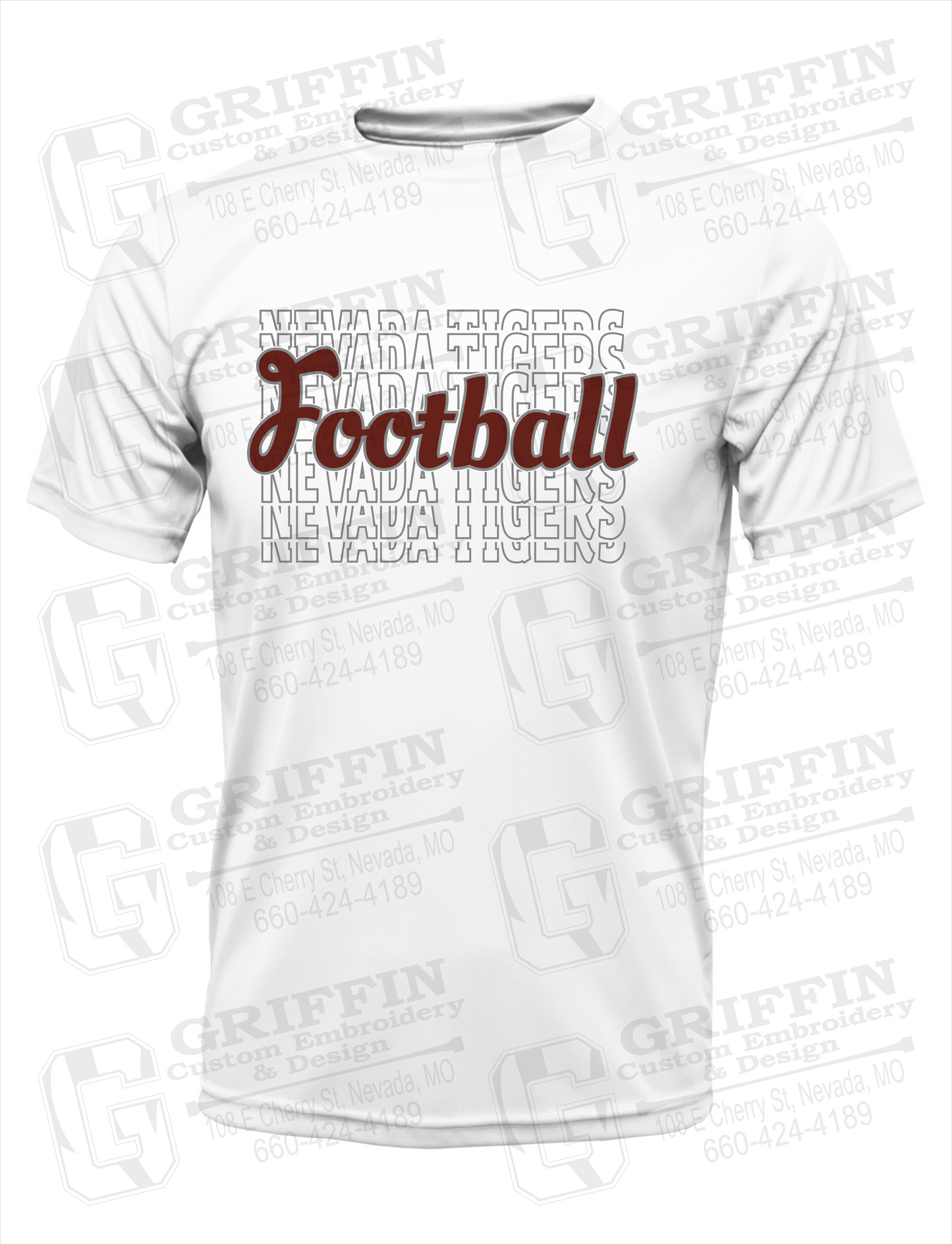 Dry-Fit Short Sleeve T-Shirt - Football - Nevada Tigers 22-R