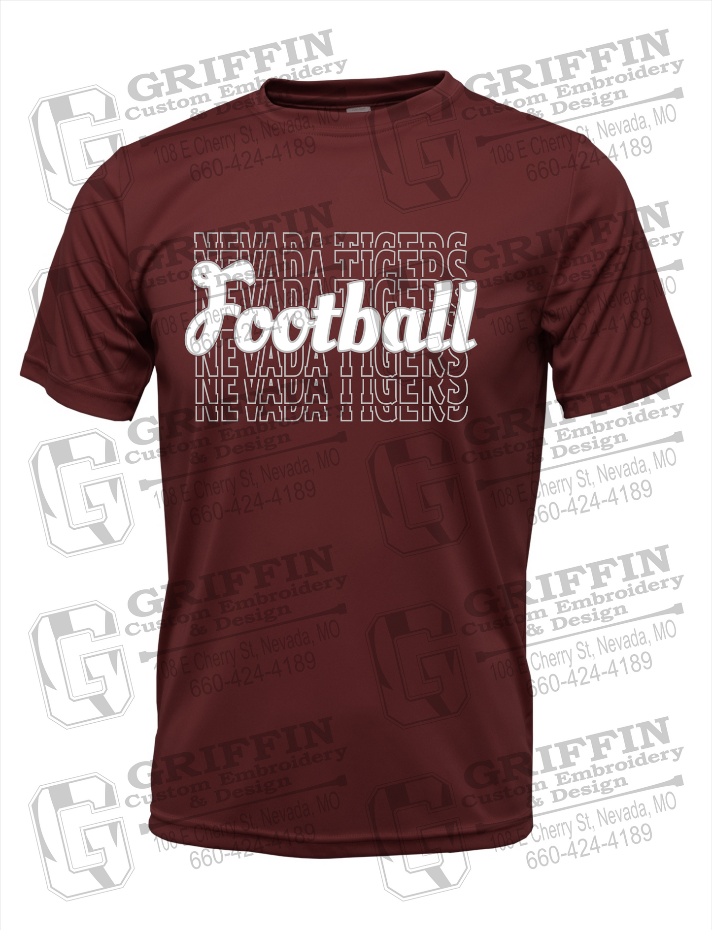 Dry-Fit Short Sleeve T-Shirt - Football - Nevada Tigers 22-R