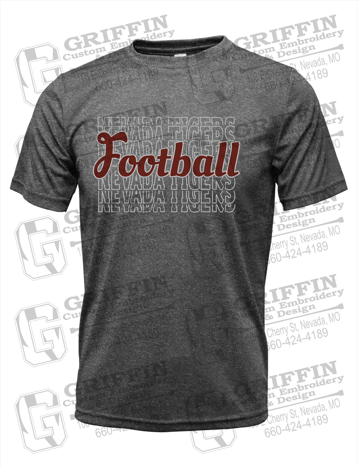 Dry-Fit Short Sleeve T-Shirt - Football - Nevada Tigers 22-R