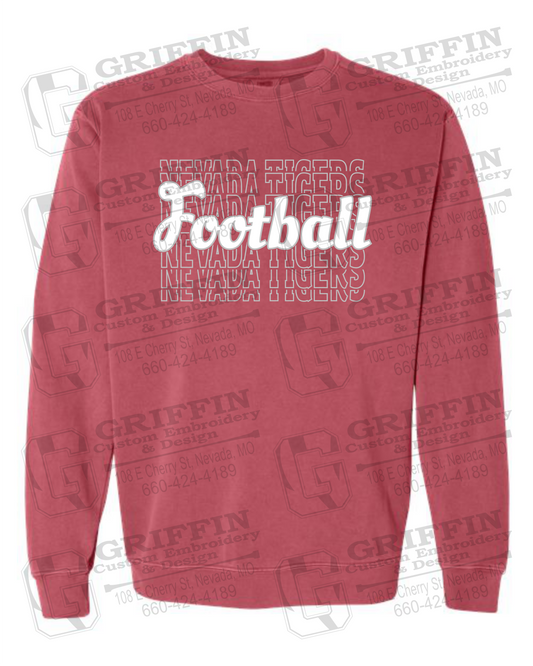 Comfort Colors Crewneck Sweatshirt - Football - Nevada Tigers 22-R