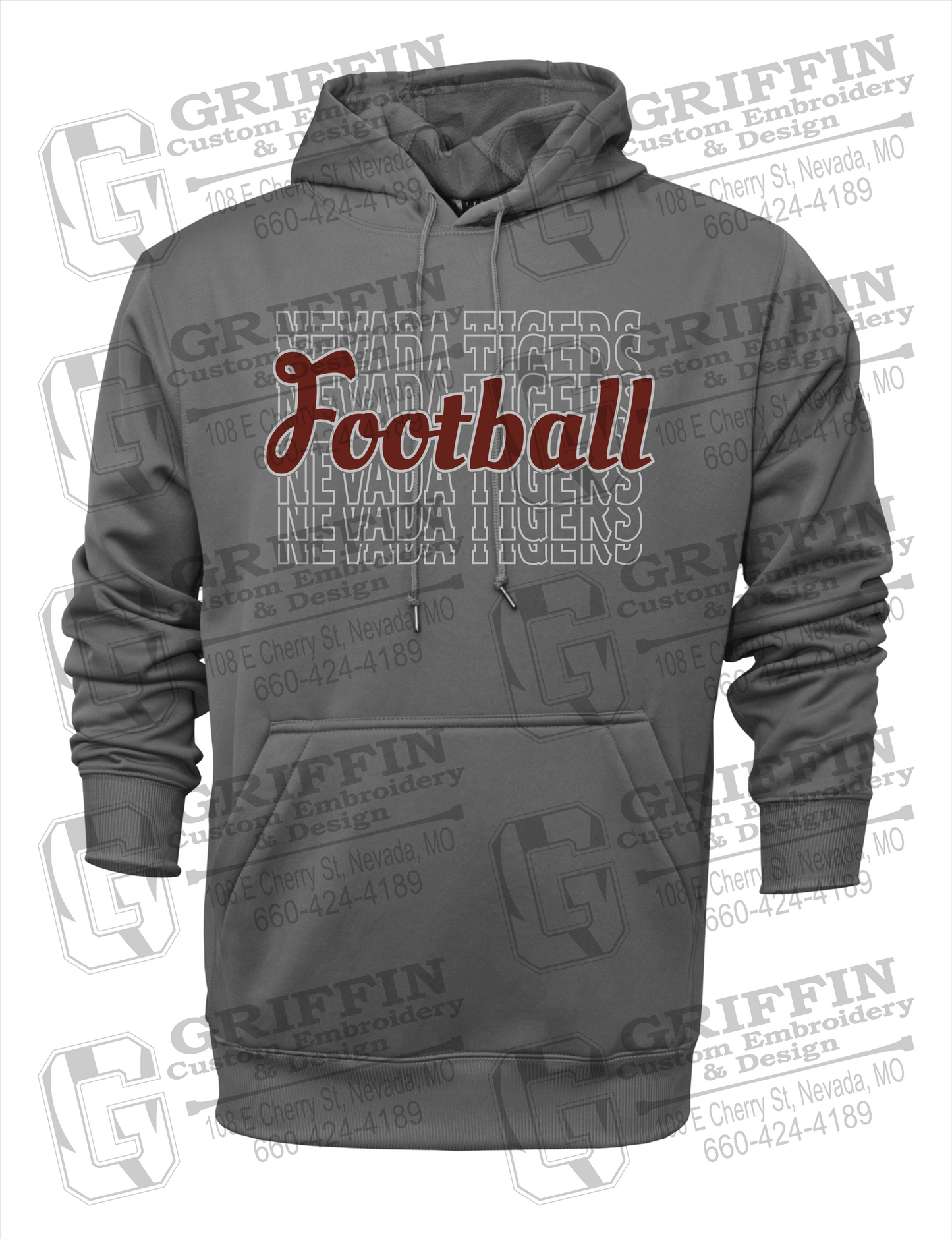 Performance Fleece Hoodie - Football - Nevada Tigers 22-R