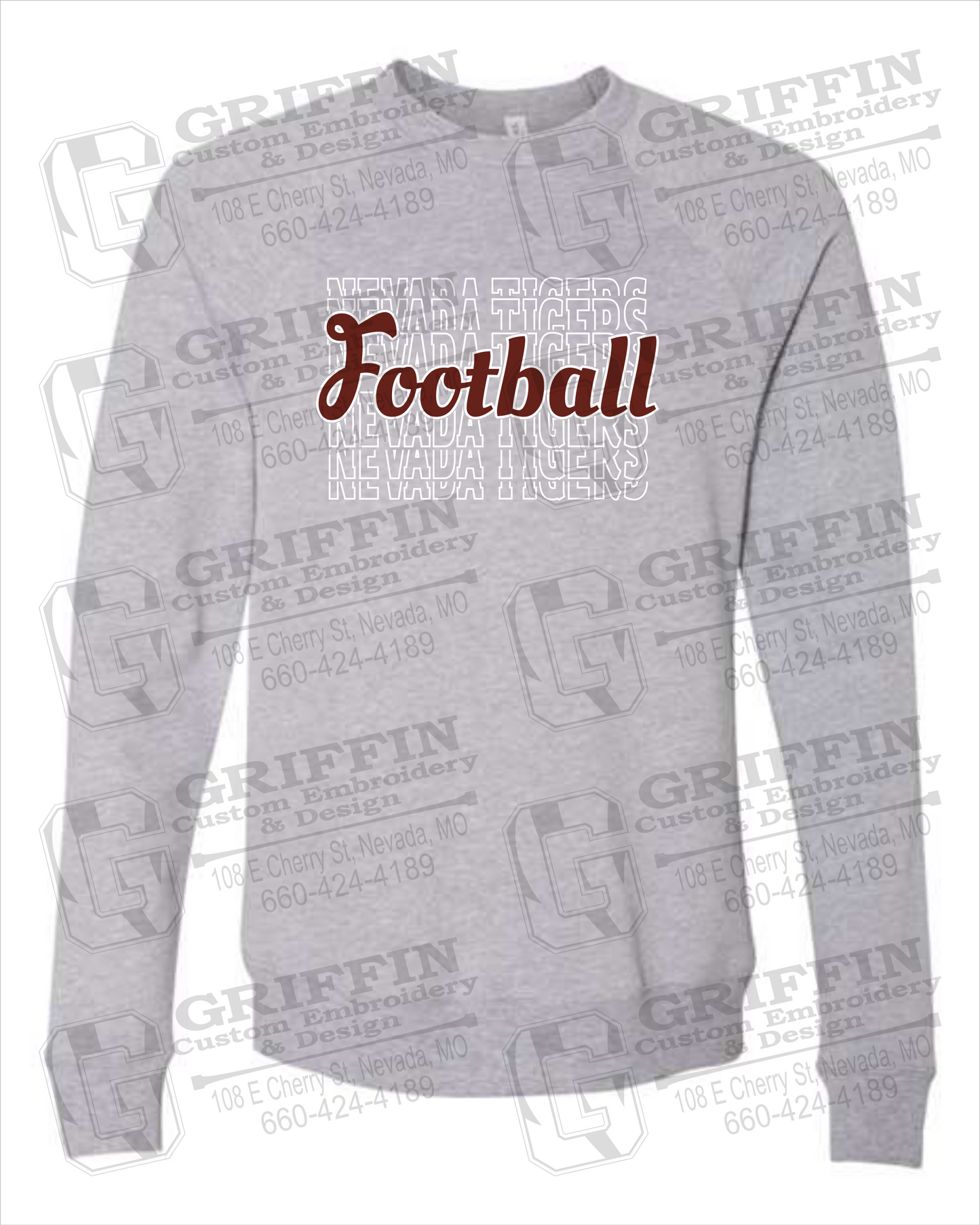 Sponge Fleece Sweatshirt - Football - Nevada Tigers 22-R