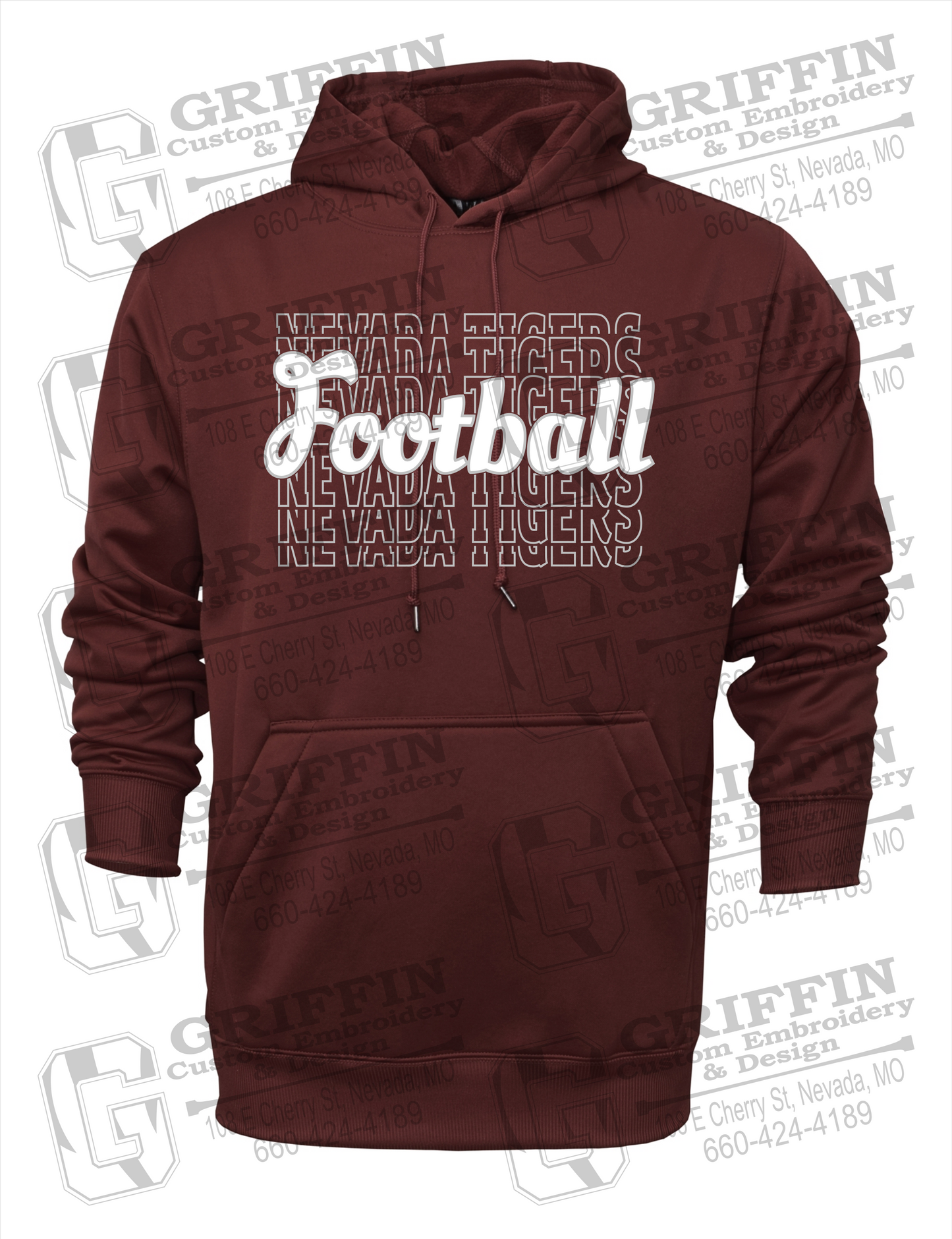 Performance Fleece Hoodie - Football - Nevada Tigers 22-R