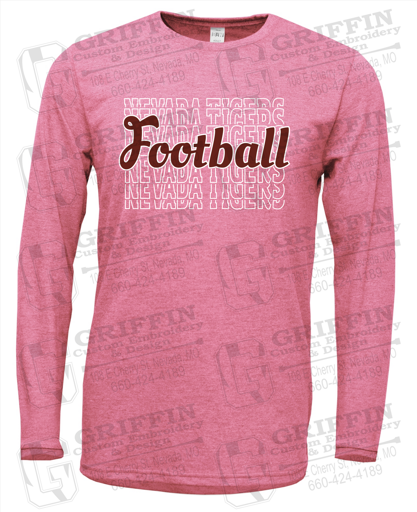 Nevada Tigers 22-R Long Sleeve T-Shirt - Football