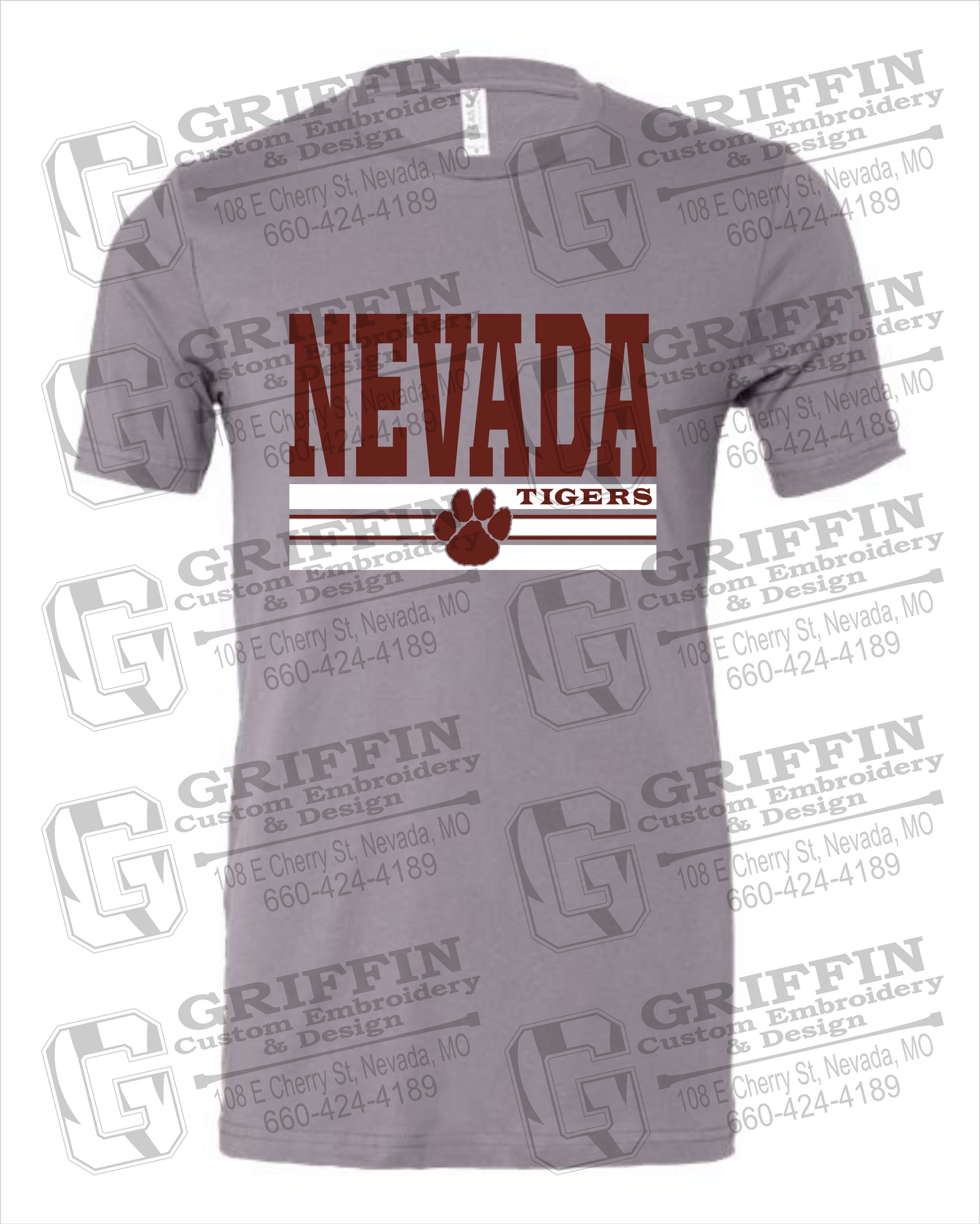 Cotton Short Sleeve T-Shirt - Nevada Tigers 22-V