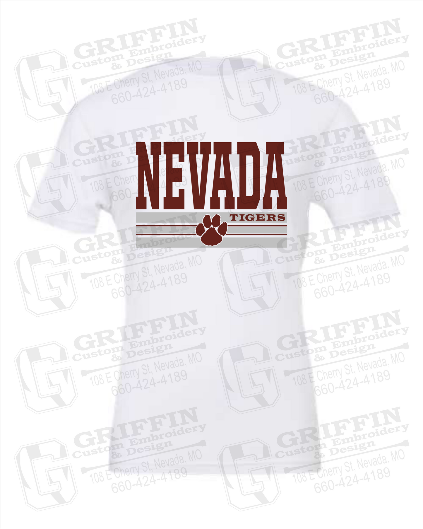 Cotton Short Sleeve T-Shirt - Nevada Tigers 22-V