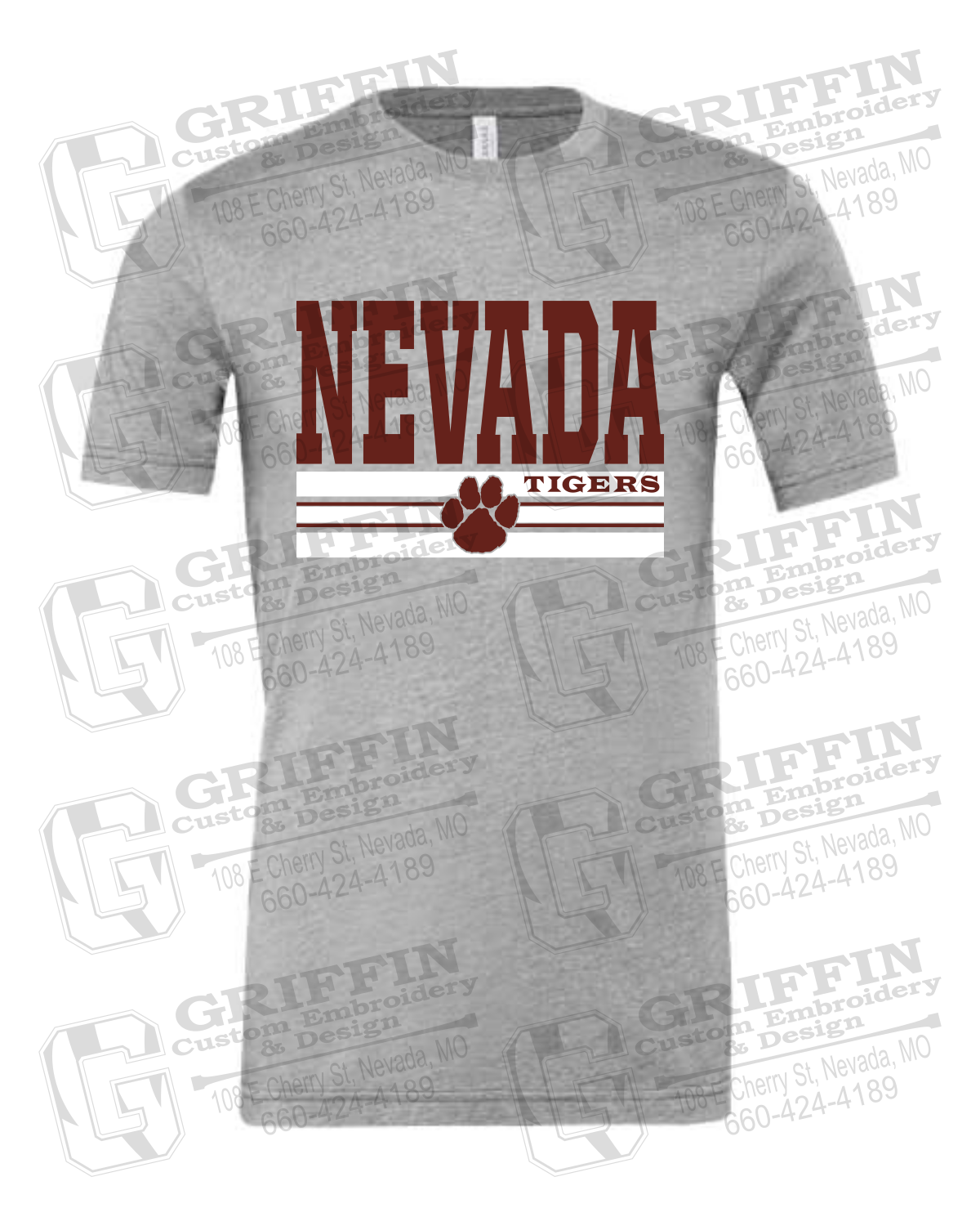 Cotton Short Sleeve T-Shirt - Nevada Tigers 22-V