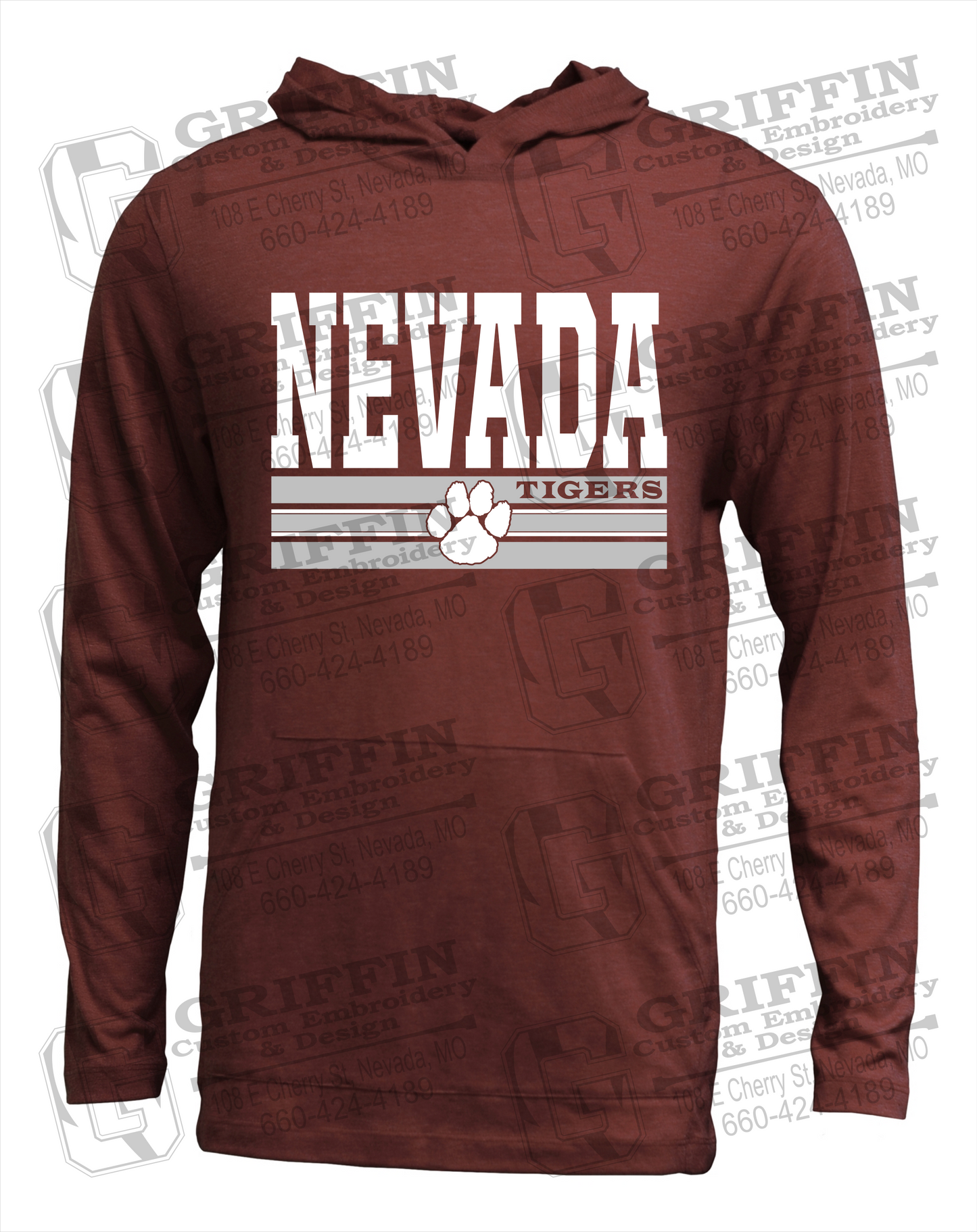 Soft-Tek T-Shirt Hoodie - Nevada Tigers 22-V