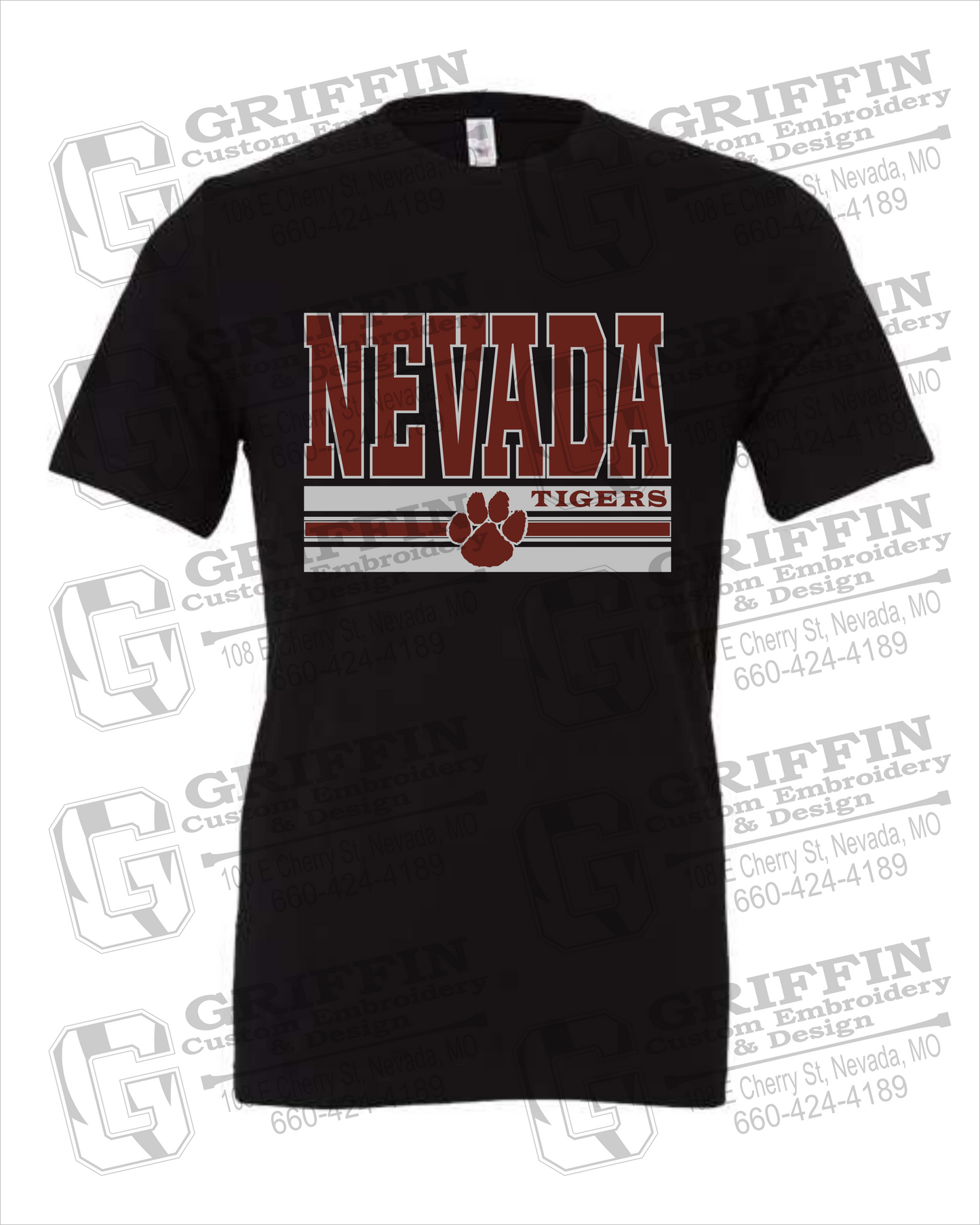 Cotton Short Sleeve T-Shirt - Nevada Tigers 22-V