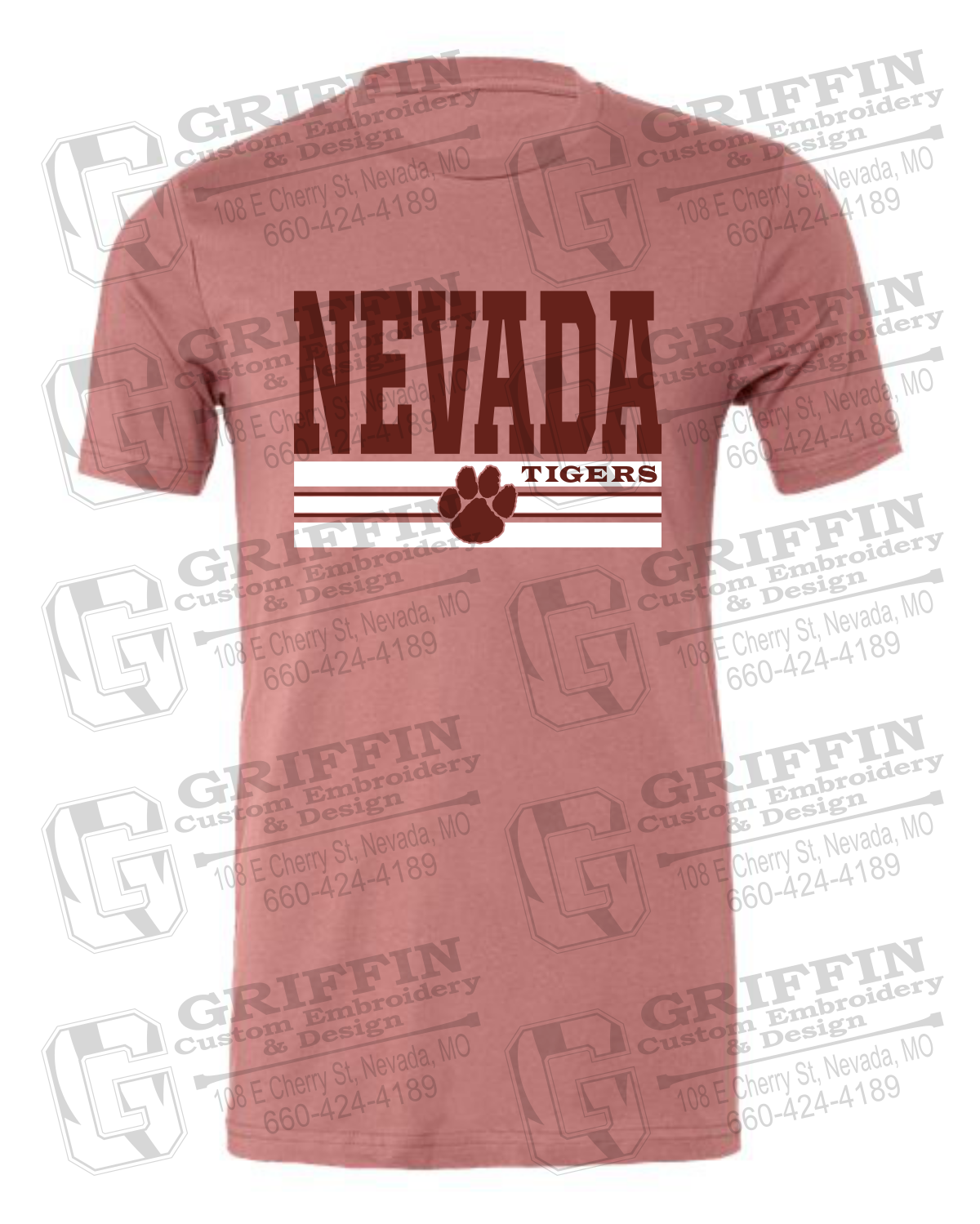 Cotton Short Sleeve T-Shirt - Nevada Tigers 22-V