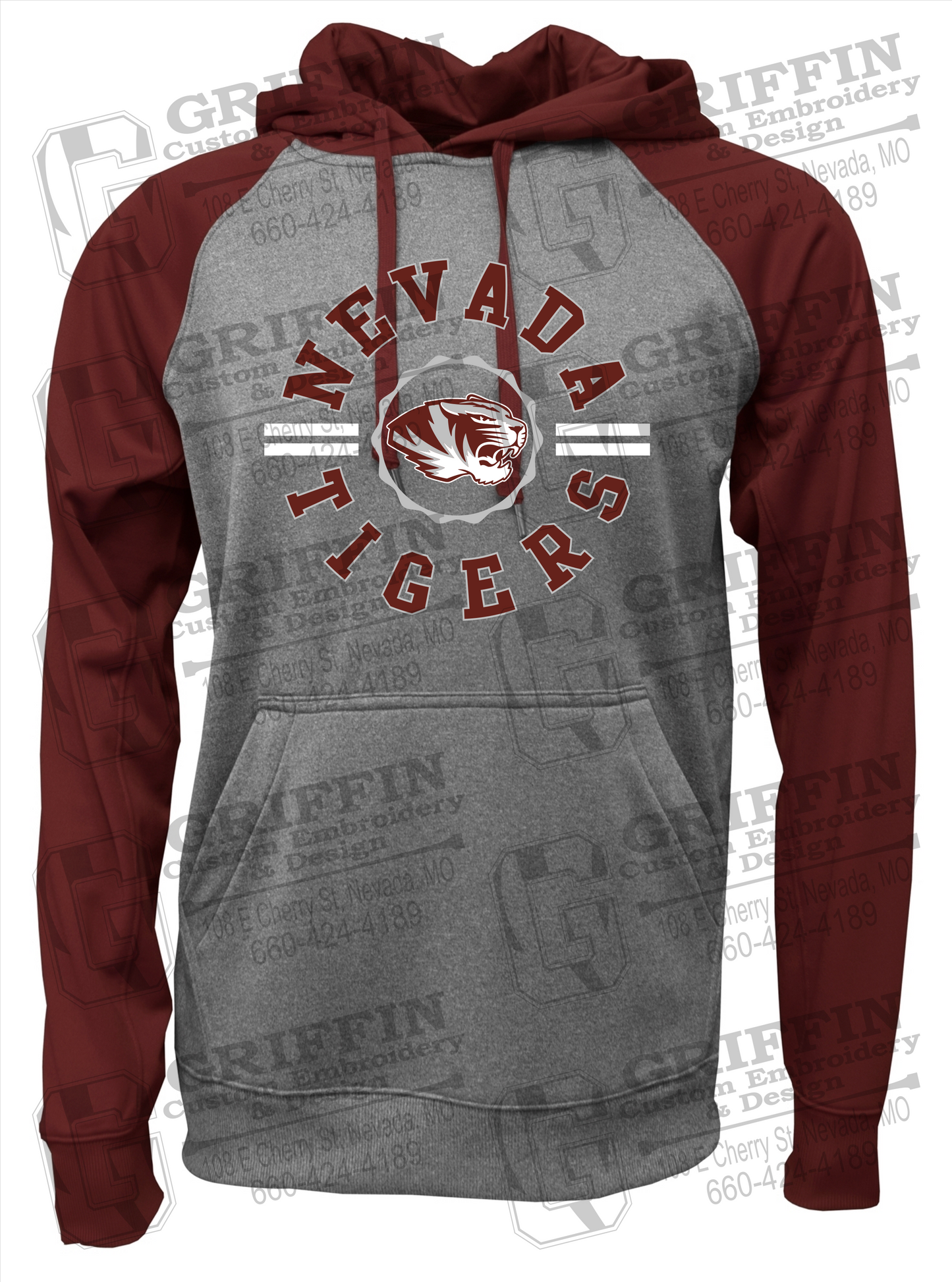Performance Fleece Raglan Hoodie - Nevada Tigers 22-Z
