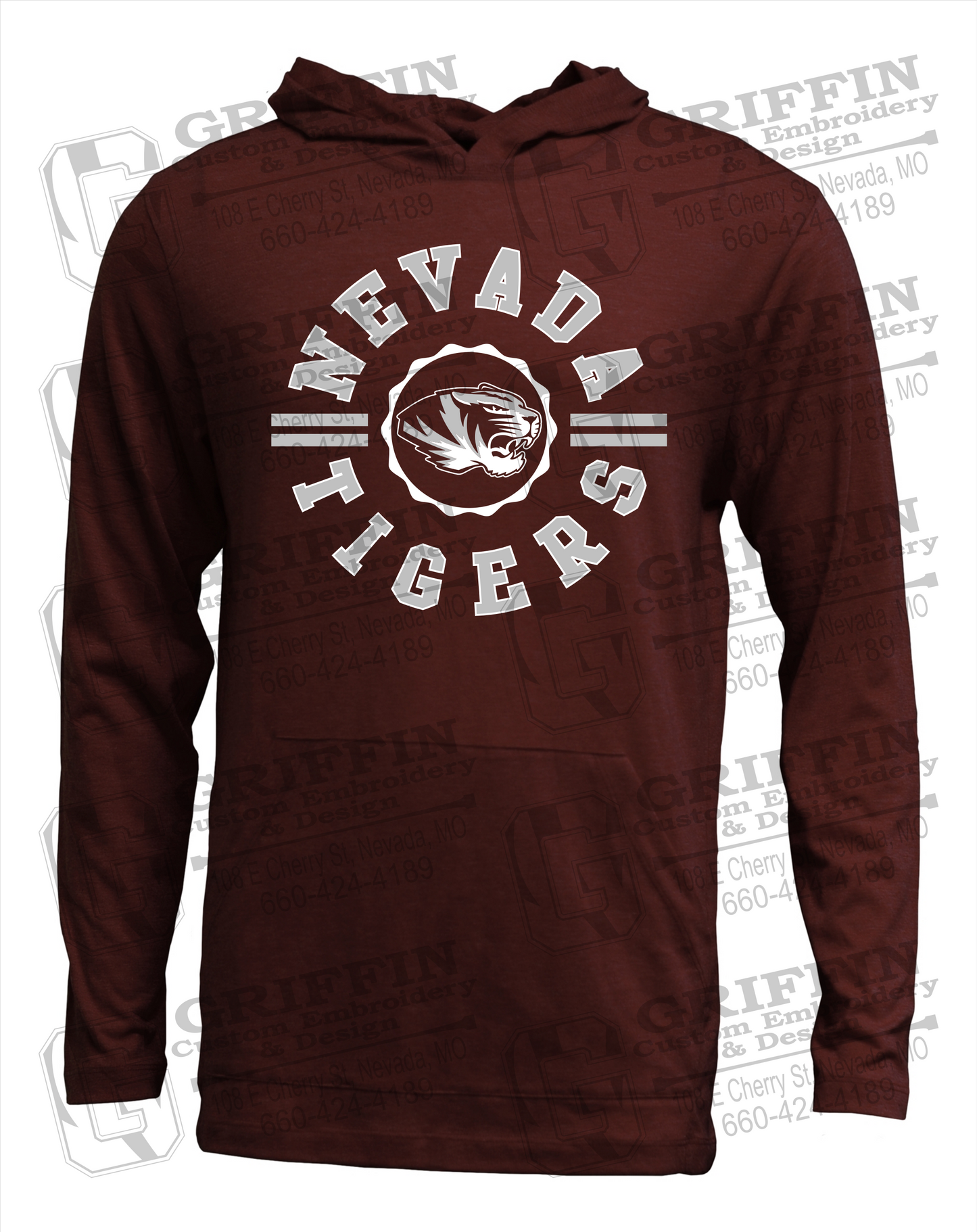 Soft-Tek T-Shirt Hoodie - Nevada Tigers 22-Z