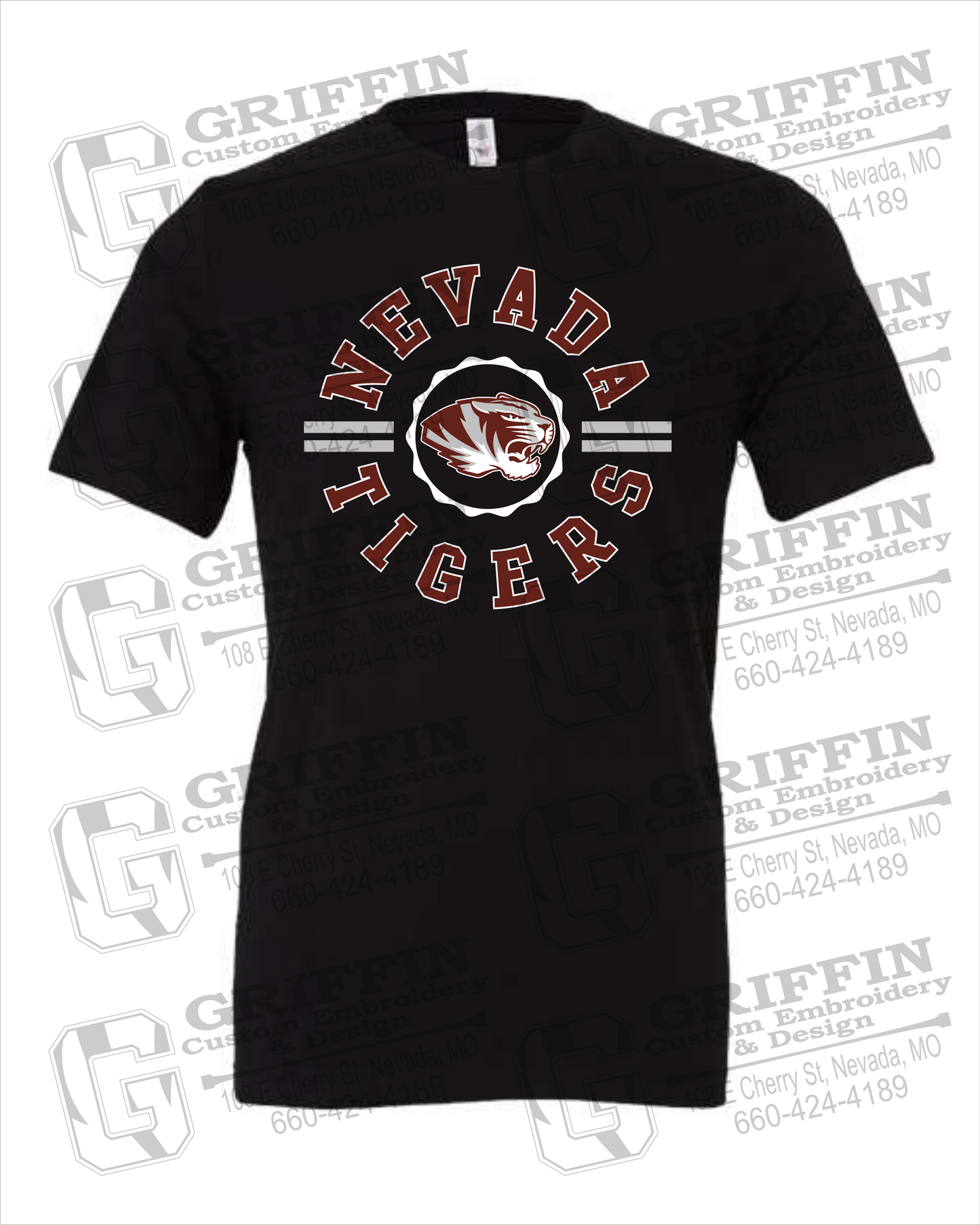 Cotton Short Sleeve T-Shirt - Nevada Tigers 22-Z