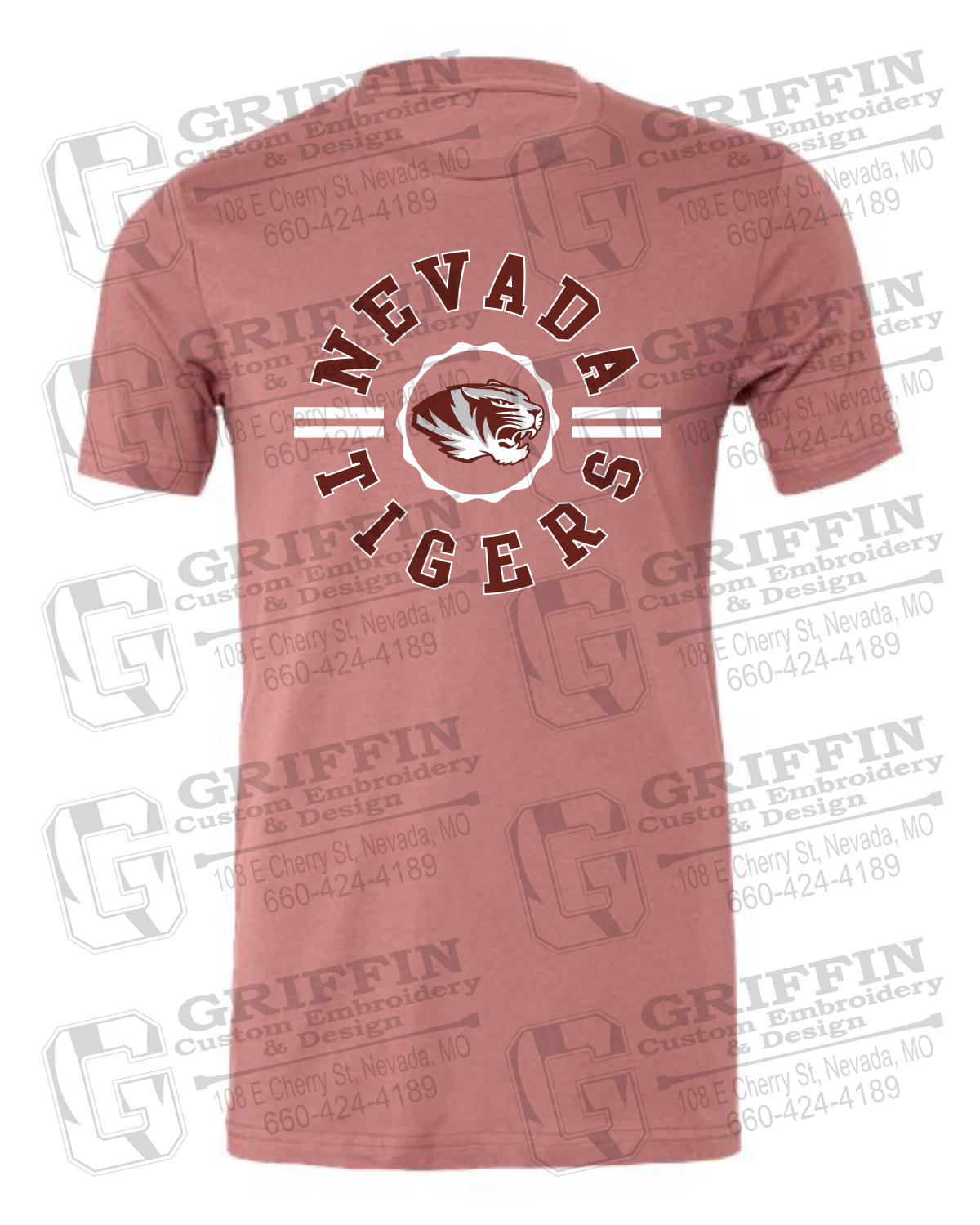 Cotton Short Sleeve T-Shirt - Nevada Tigers 22-Z