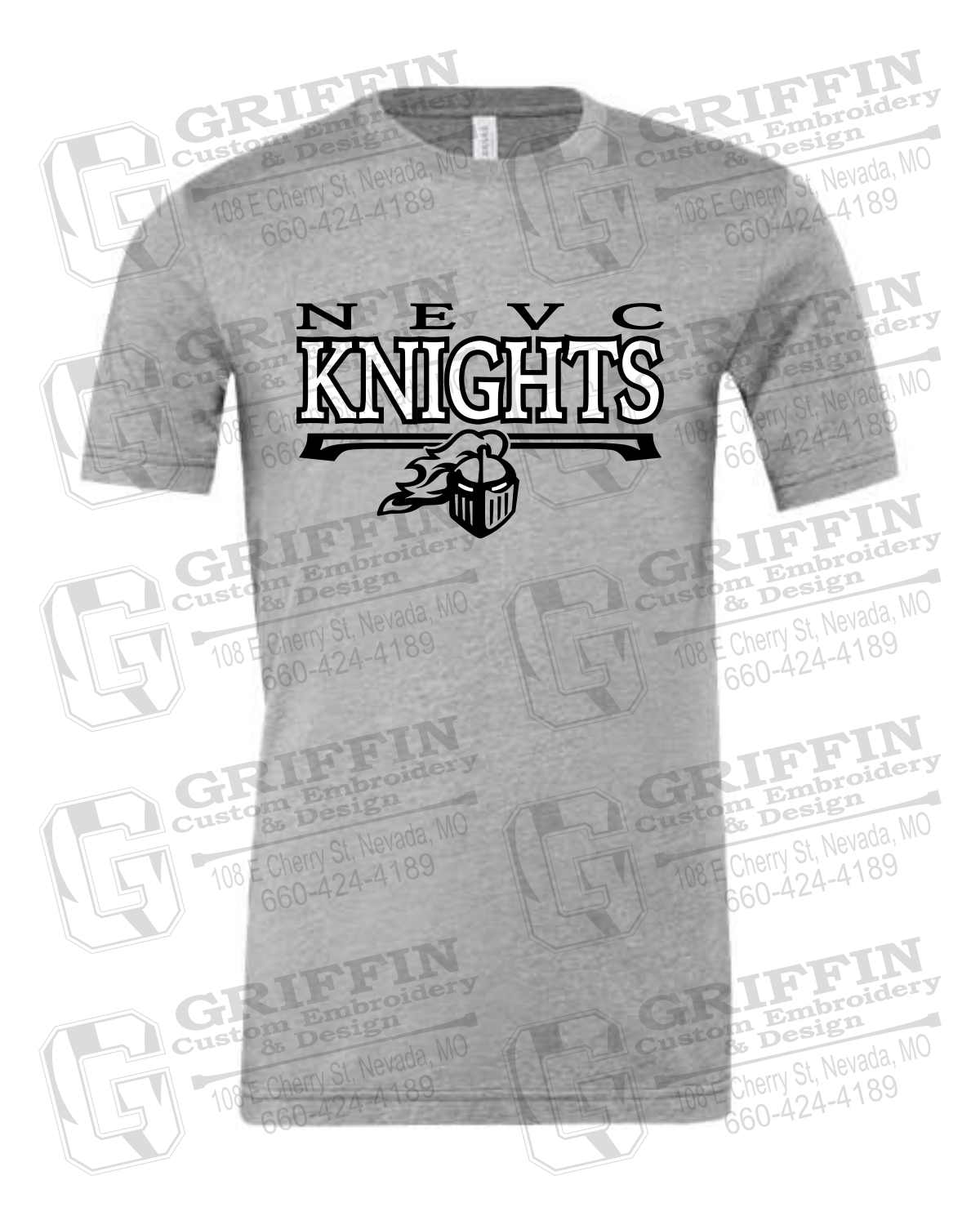 Cotton Short Sleeve T-Shirt - NEVC Knights 23-A