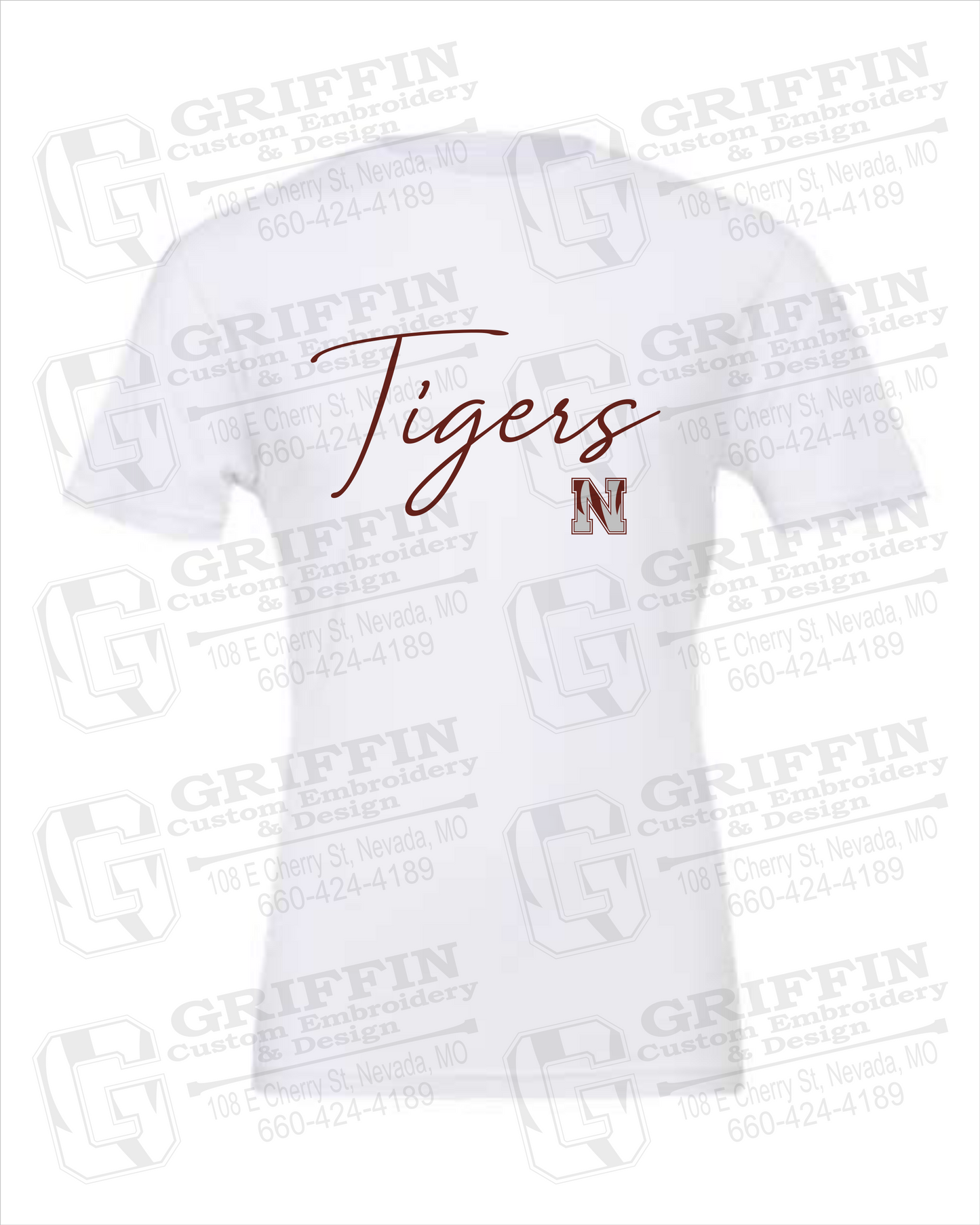 Cotton Short Sleeve T-Shirt - Nevada Tigers 23-A