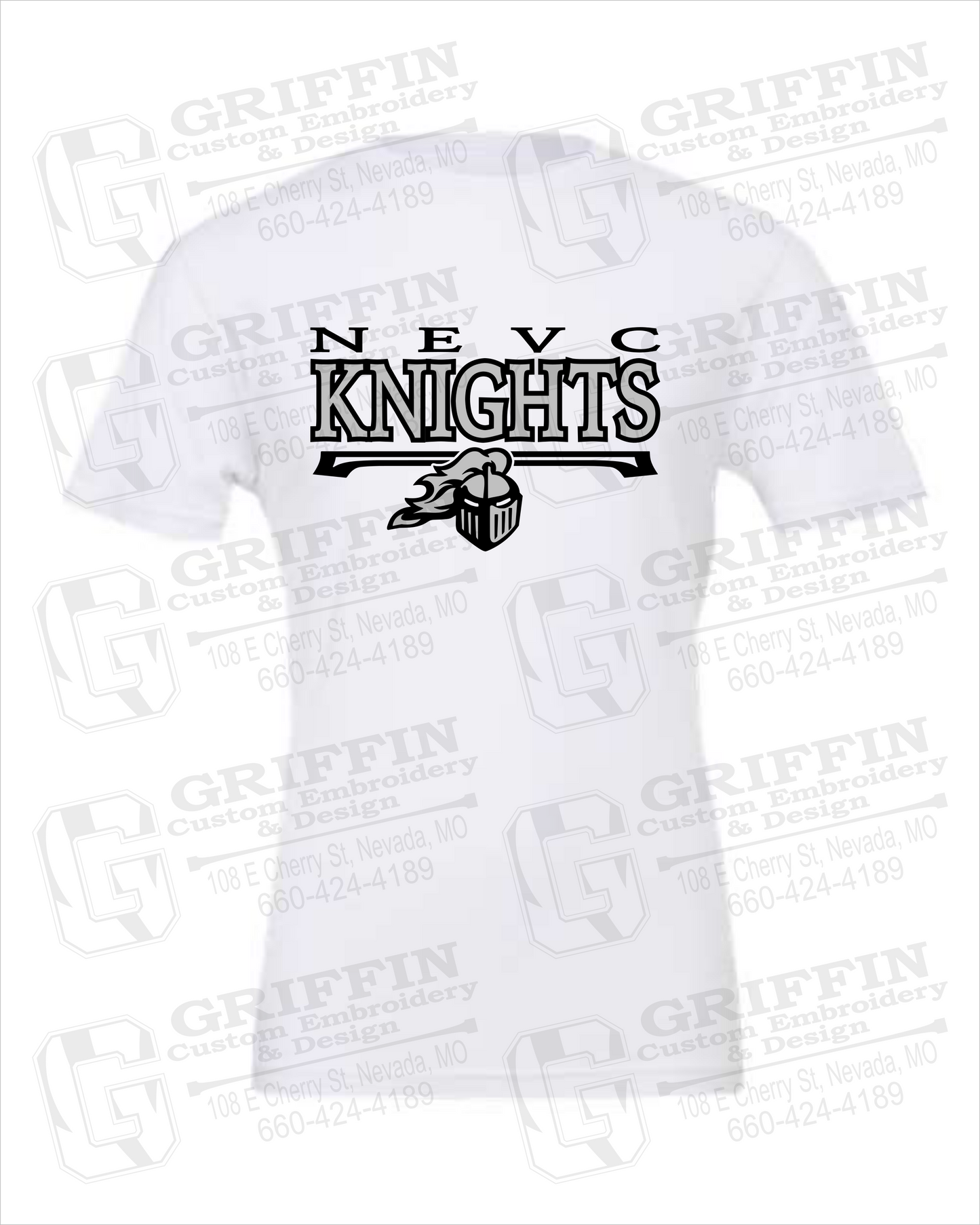 Cotton Short Sleeve T-Shirt - NEVC Knights 23-A