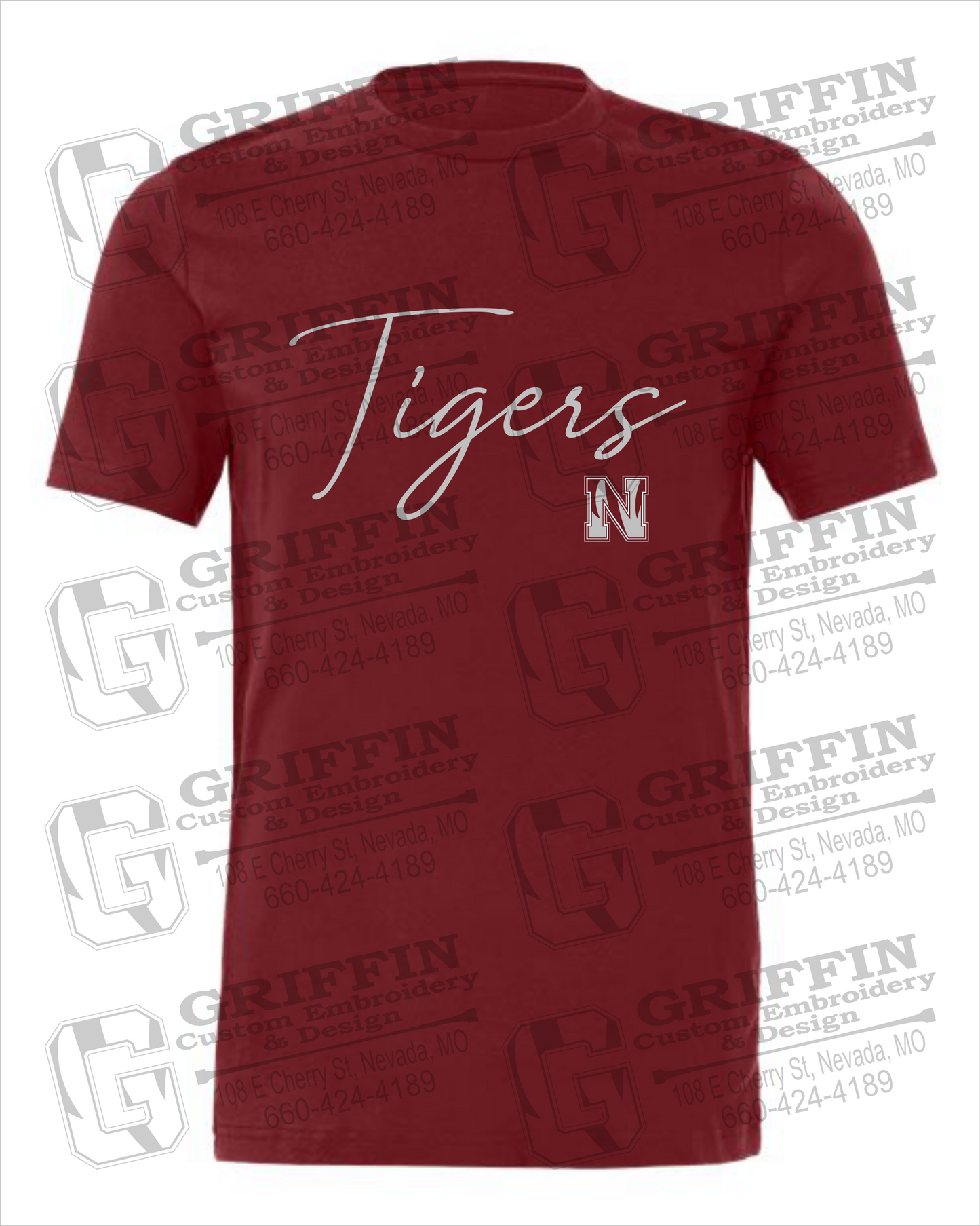 Cotton Short Sleeve T-Shirt - Nevada Tigers 23-A