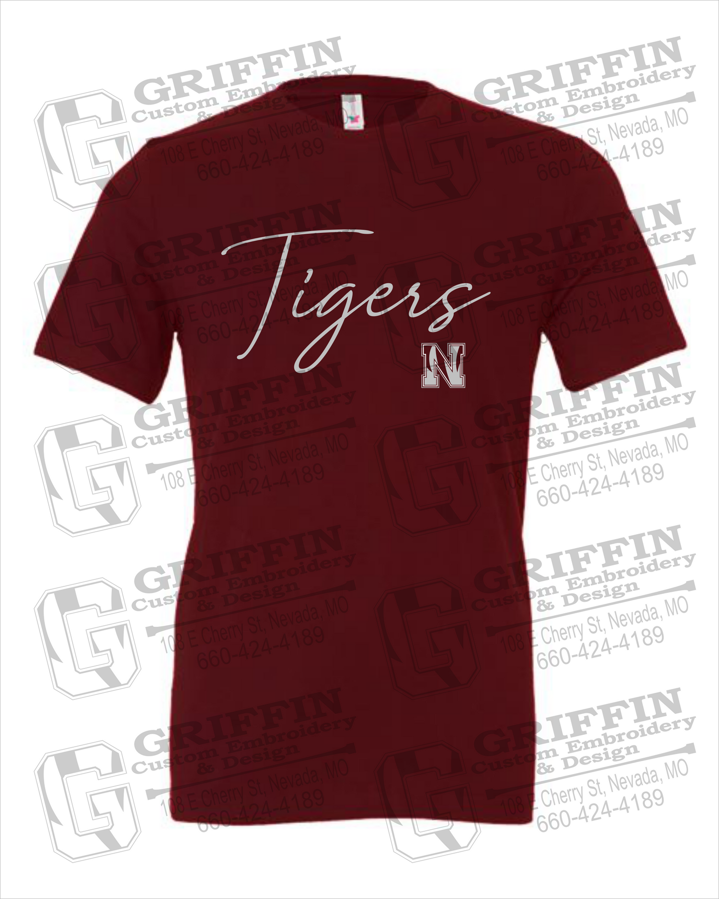 Cotton Short Sleeve T-Shirt - Nevada Tigers 23-A