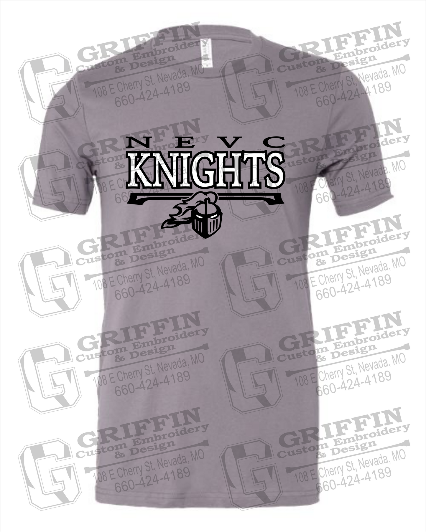 Cotton Short Sleeve T-Shirt - NEVC Knights 23-A