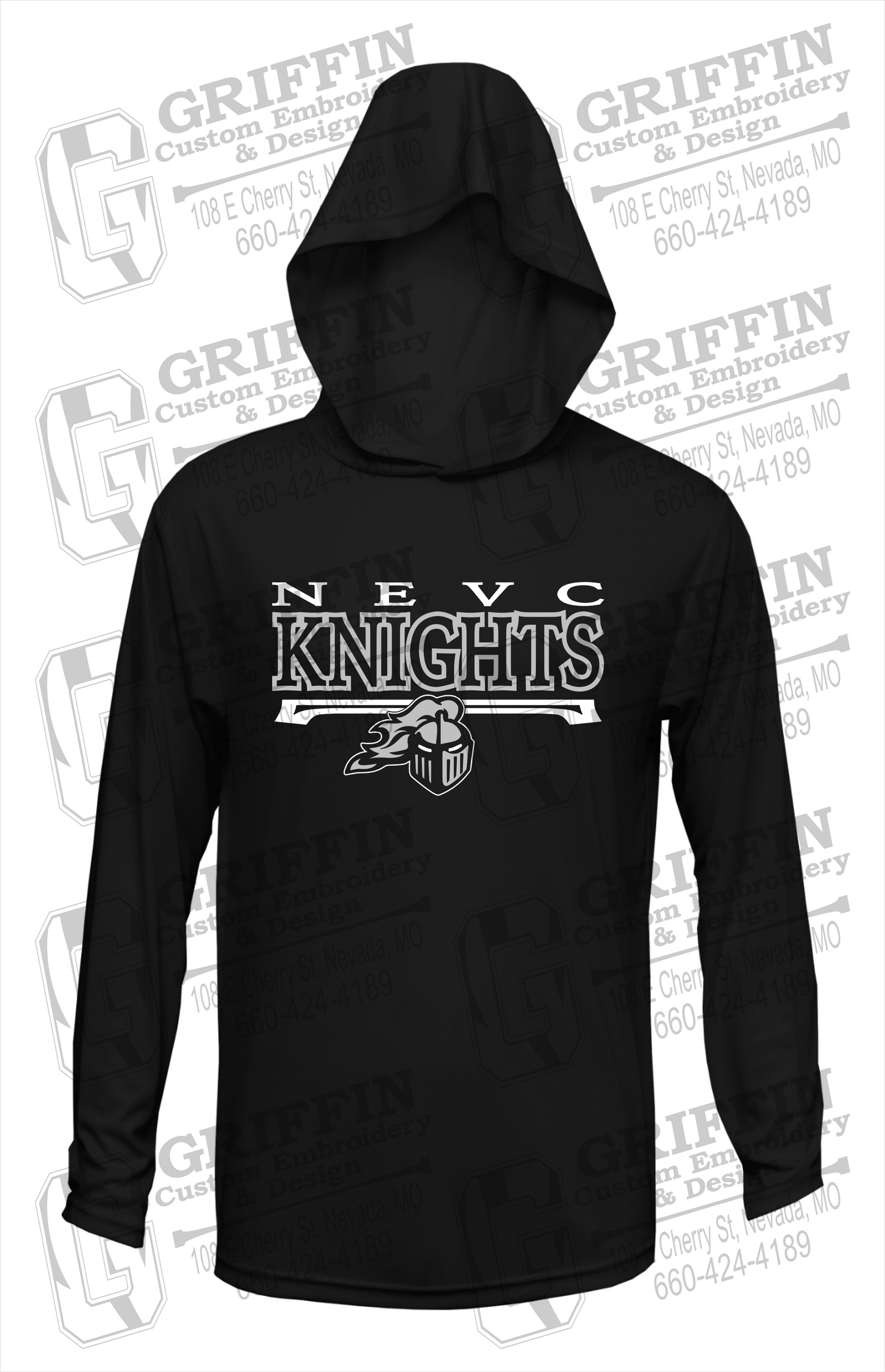 Dry-Fit T-Shirt Hoodie - NEVC Knights 23-A
