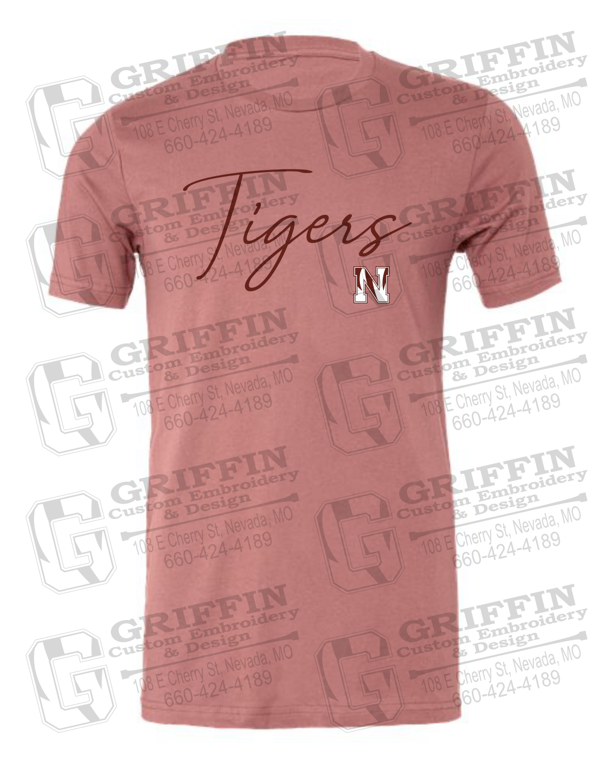 Cotton Short Sleeve T-Shirt - Nevada Tigers 23-A