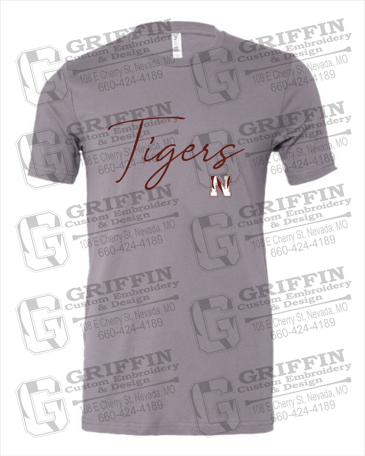 Cotton Short Sleeve T-Shirt - Nevada Tigers 23-A