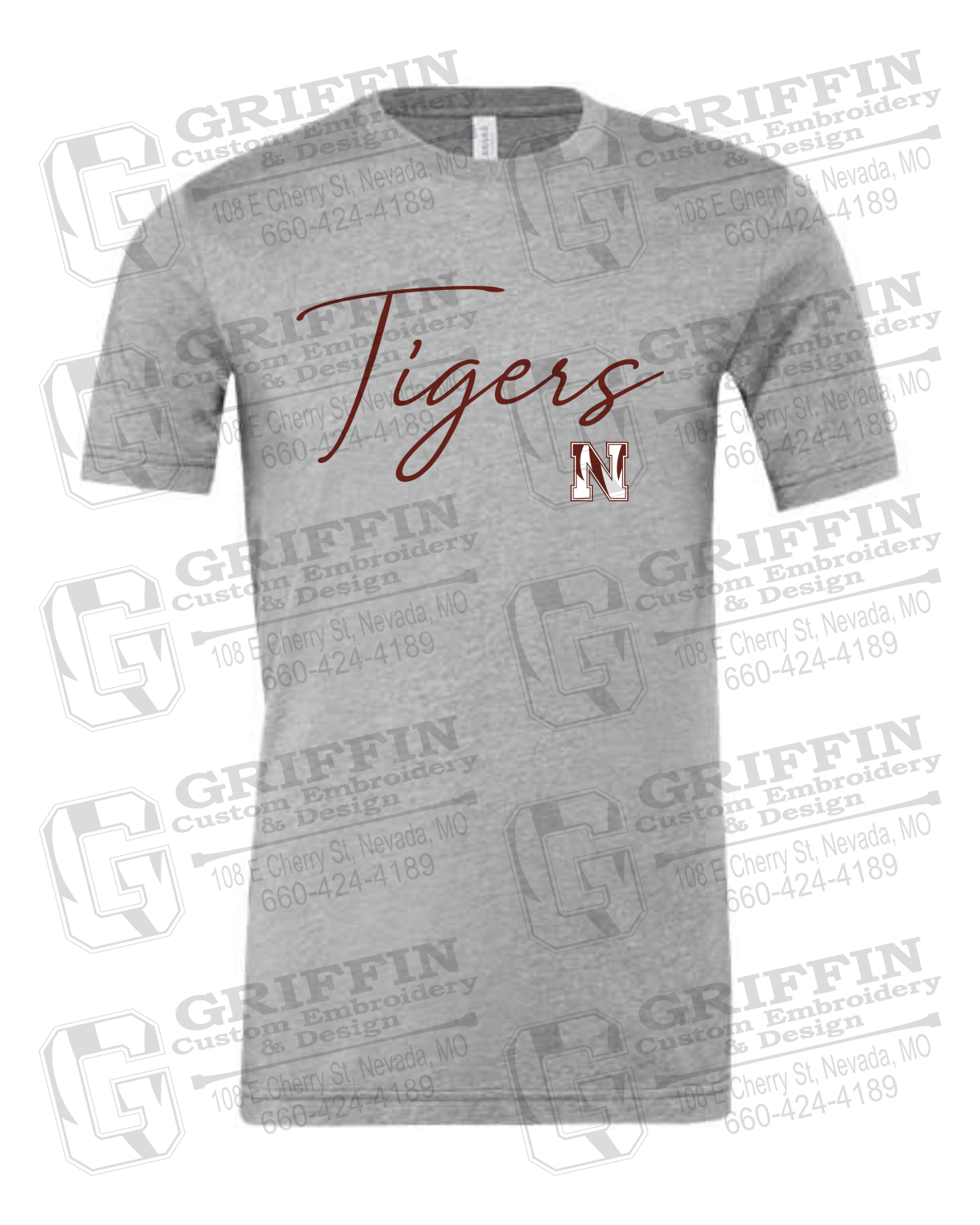 Cotton Short Sleeve T-Shirt - Nevada Tigers 23-A