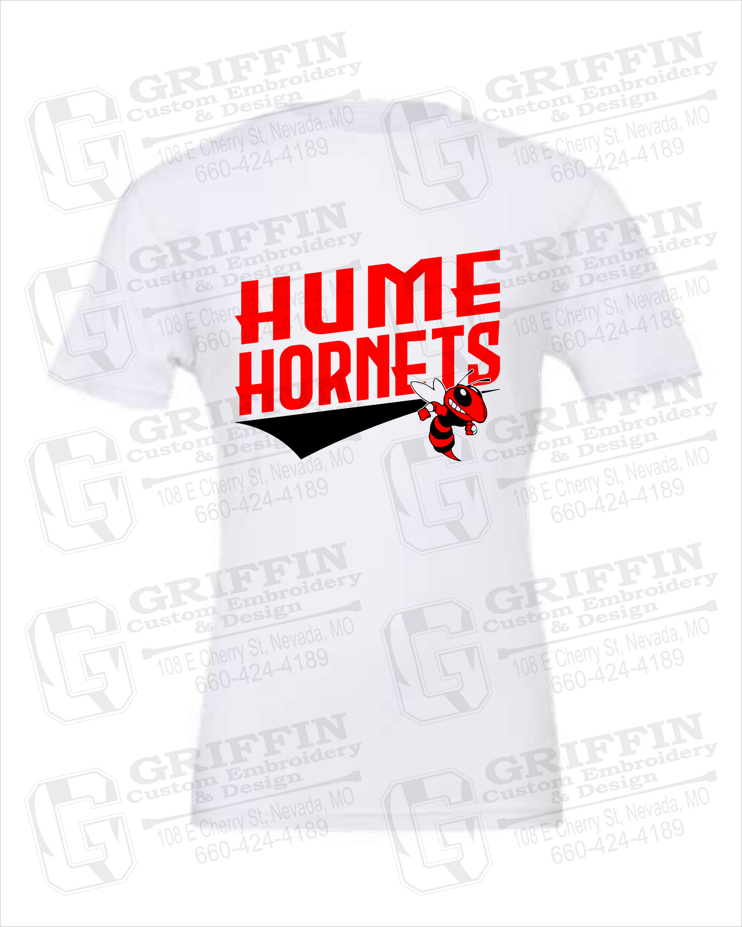 Cotton Short Sleeve T-Shirt - Hume Hornets 23-A