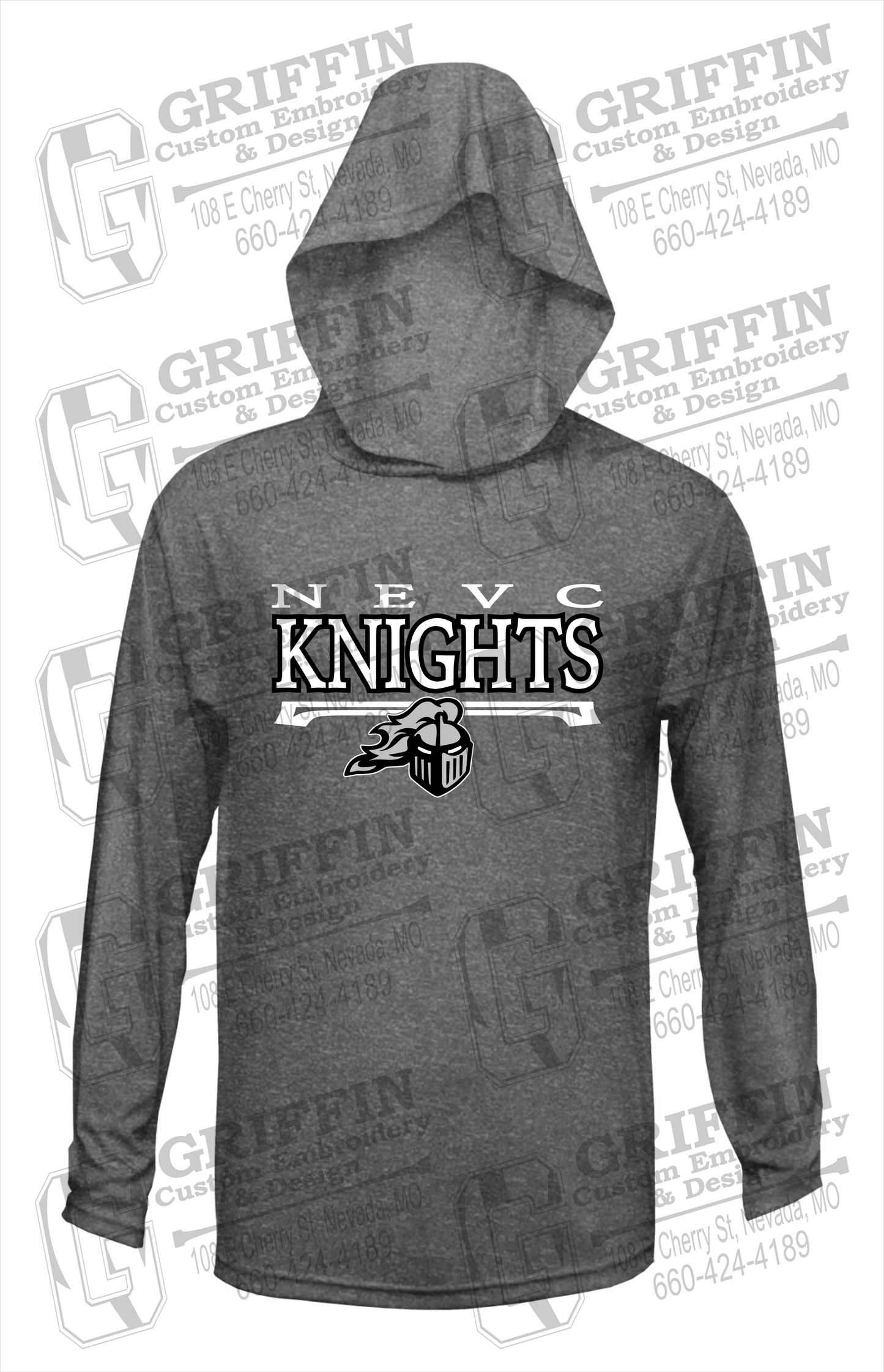 Dry-Fit T-Shirt Hoodie - NEVC Knights 23-A
