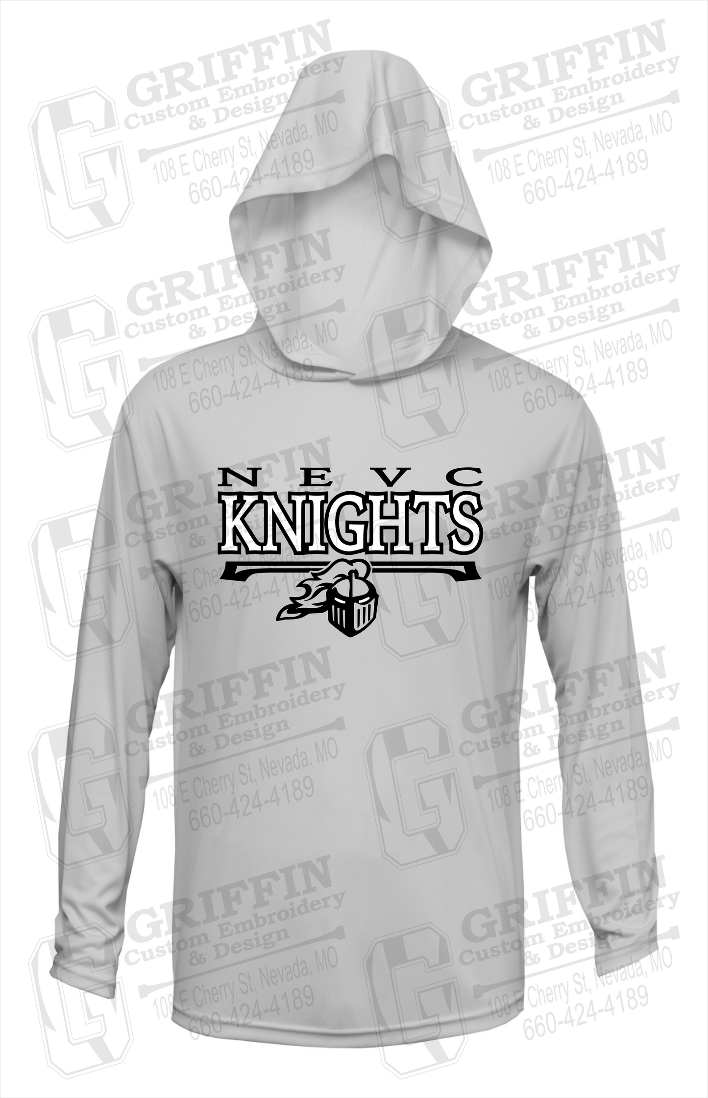 Dry-Fit T-Shirt Hoodie - NEVC Knights 23-A