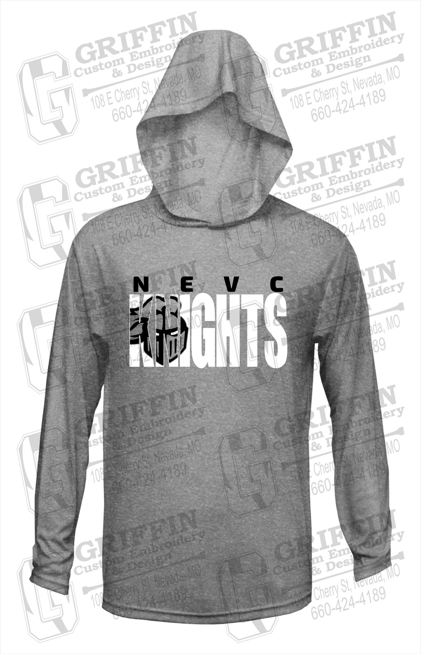 Dry-Fit T-Shirt Hoodie - NEVC Knights 23-B